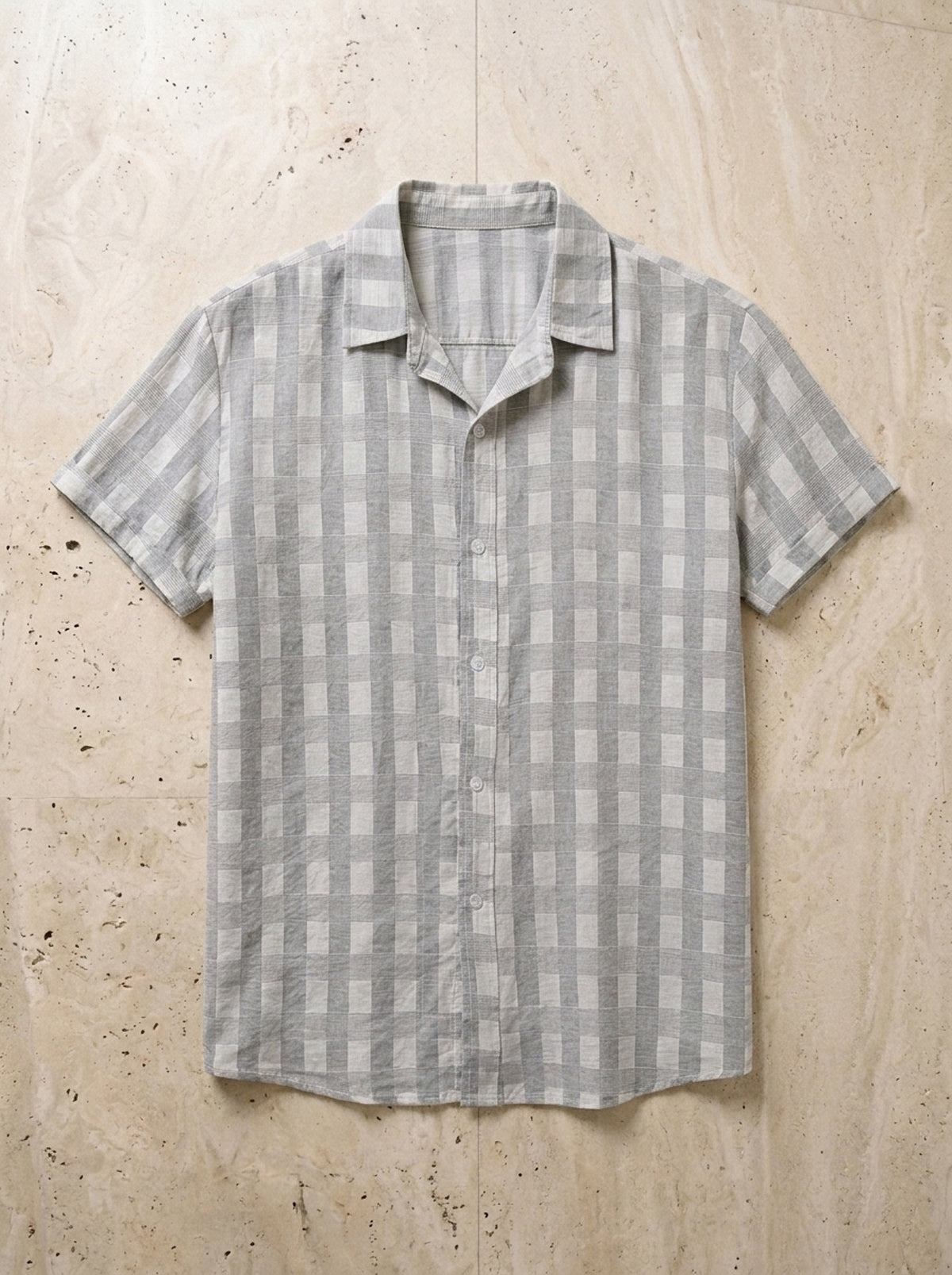 Camisa xadrez leve Exeter – peça sozinha vista de cima