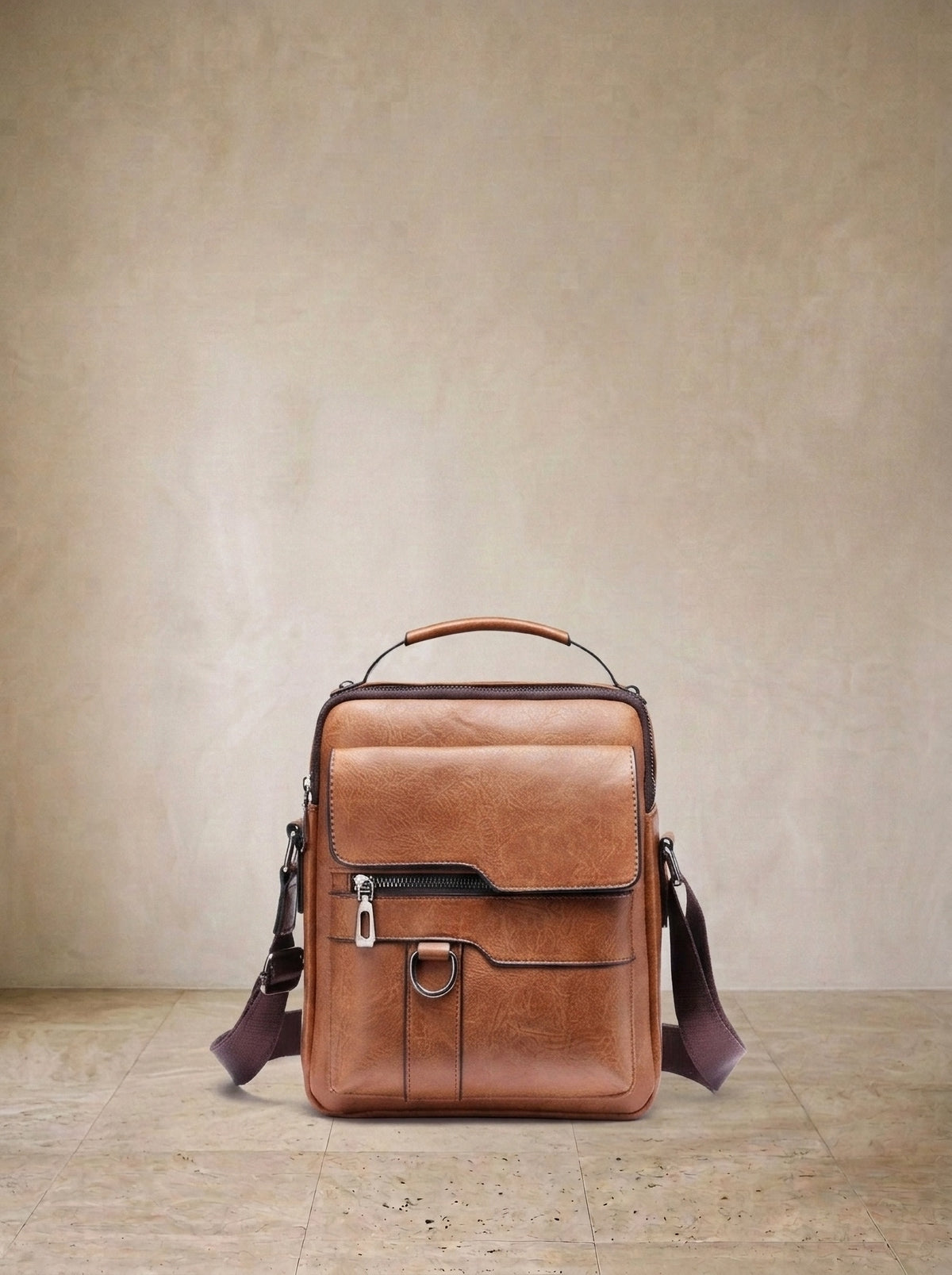 Marrom | Bolsa de ombro de couro Fiesole marrom – bolsa sozinha, foto de produto