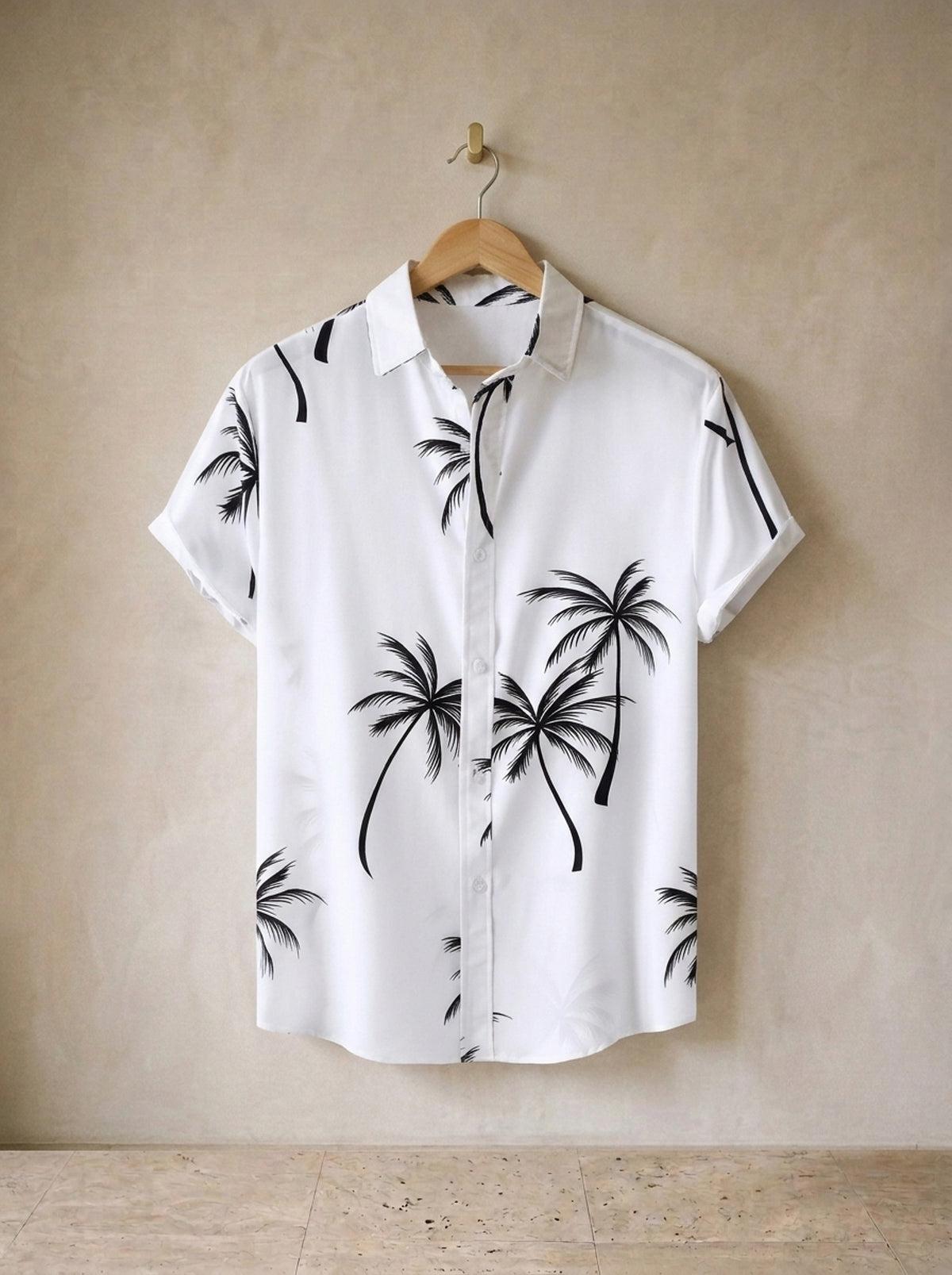 Branco | Camisa estampa de coqueiros Gallipoli branco – peça sozinha, foto de produto