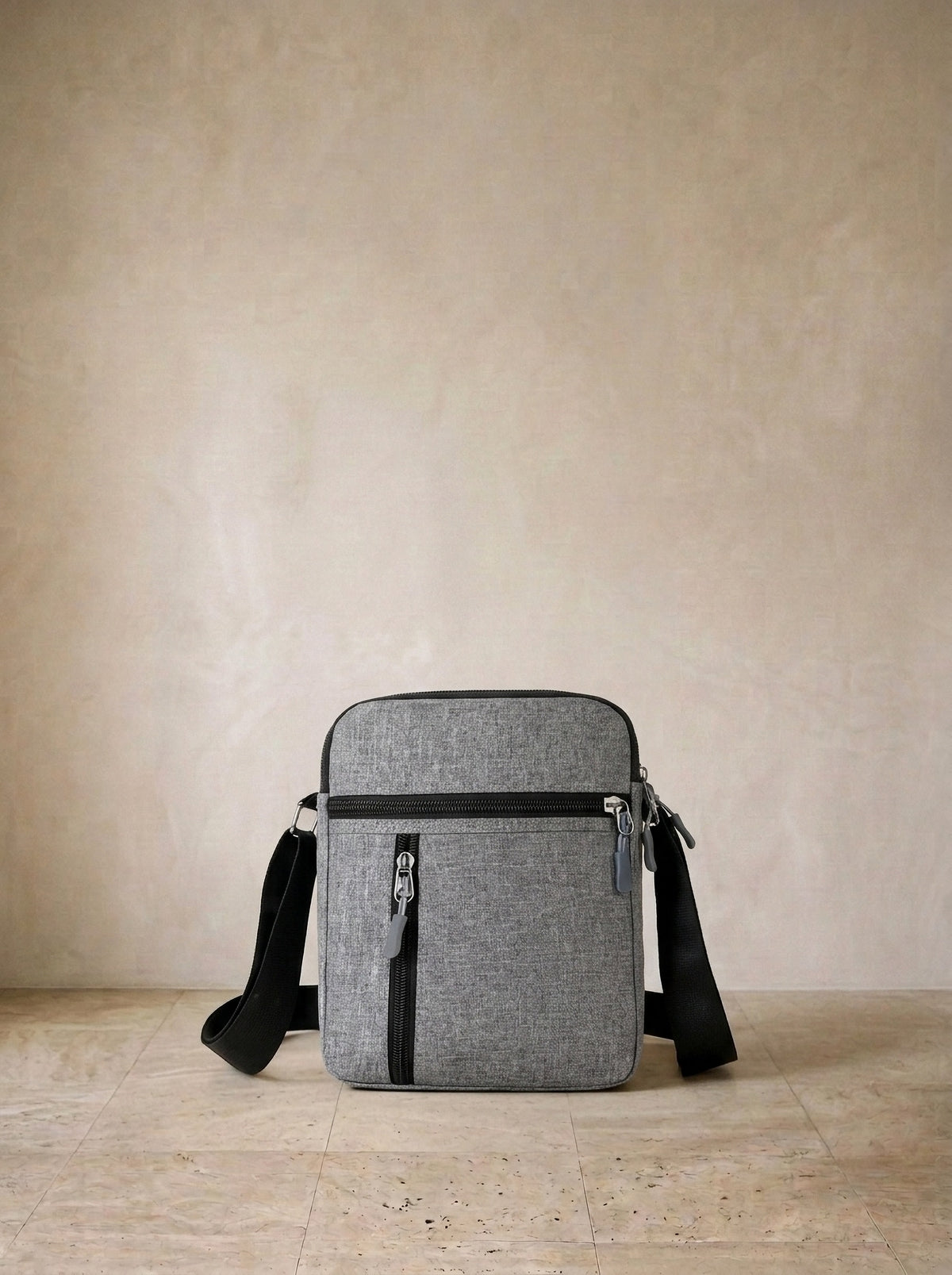 Cinza | Bolsa de ombro de lona Gradara cinza – bolsa sozinha, foto de produto