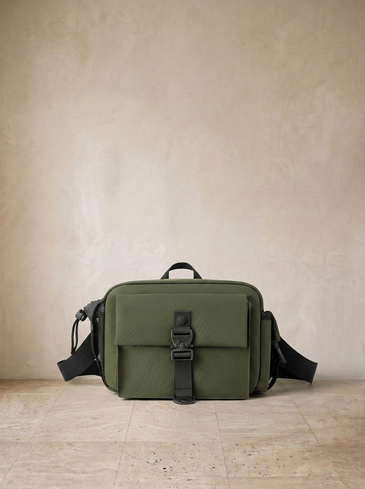 Verde | Bolsa de ombro de nylon Gubbio verde – bolsa sozinha, foto de produto
