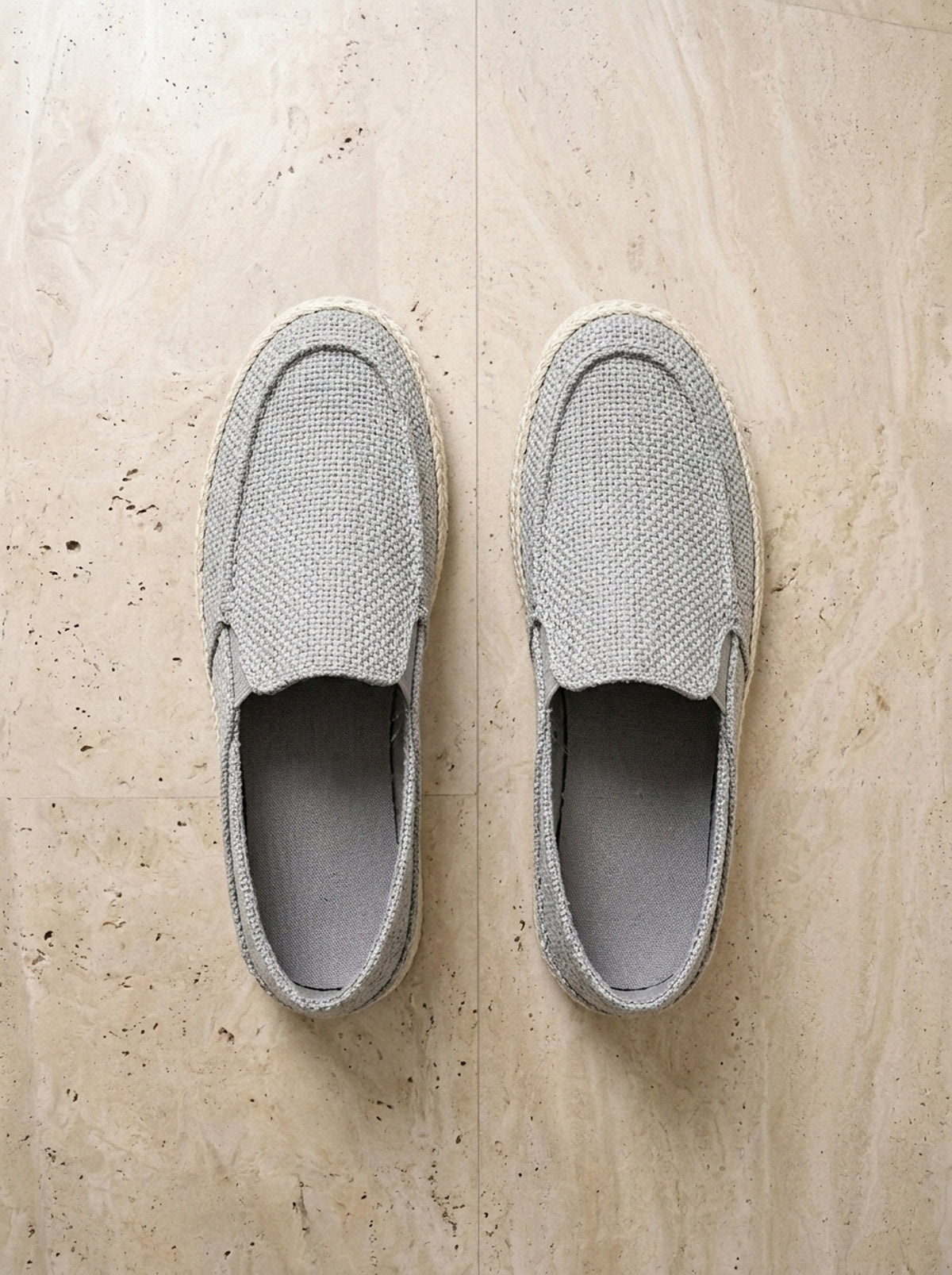 Cinza | Mocassim espadrille Haarlem cinza – par visto de cima