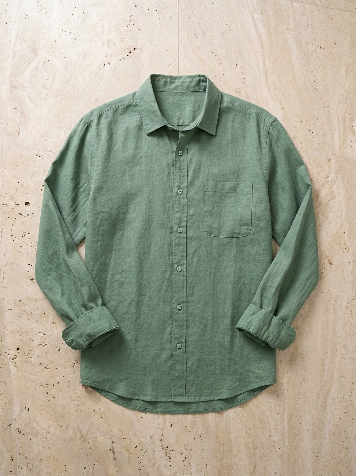 Verde | Camisa slim Kitzbühel verde – peça sozinha vista de cima