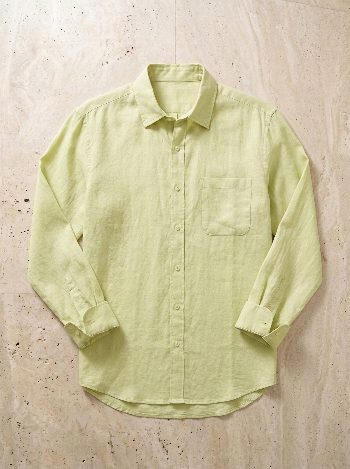 Verde-claro | Camisa slim Kitzbühel verde-claro – peça sozinha vista de cima