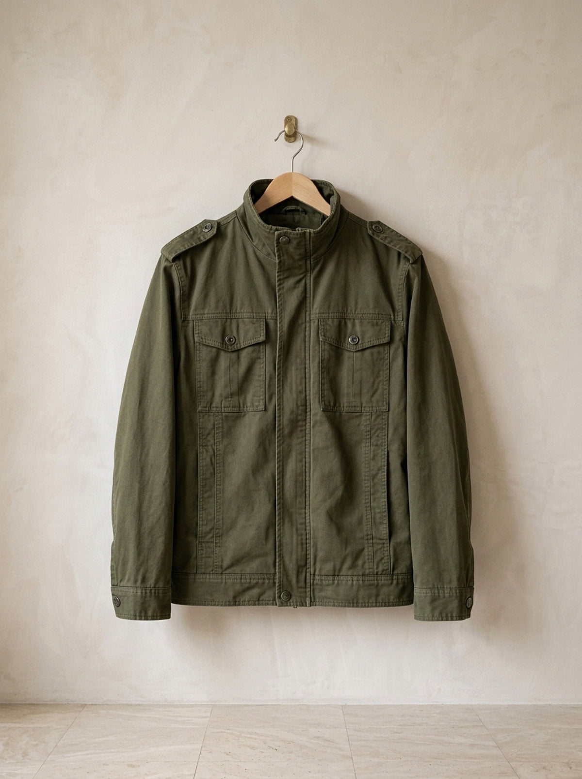 Verde | Jaqueta militar de algodão Košice verde – peça sozinha, foto de produto