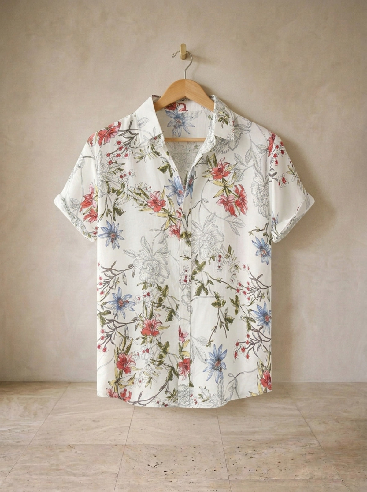Camisa floral Krumlov – peça sozinha, foto de produto