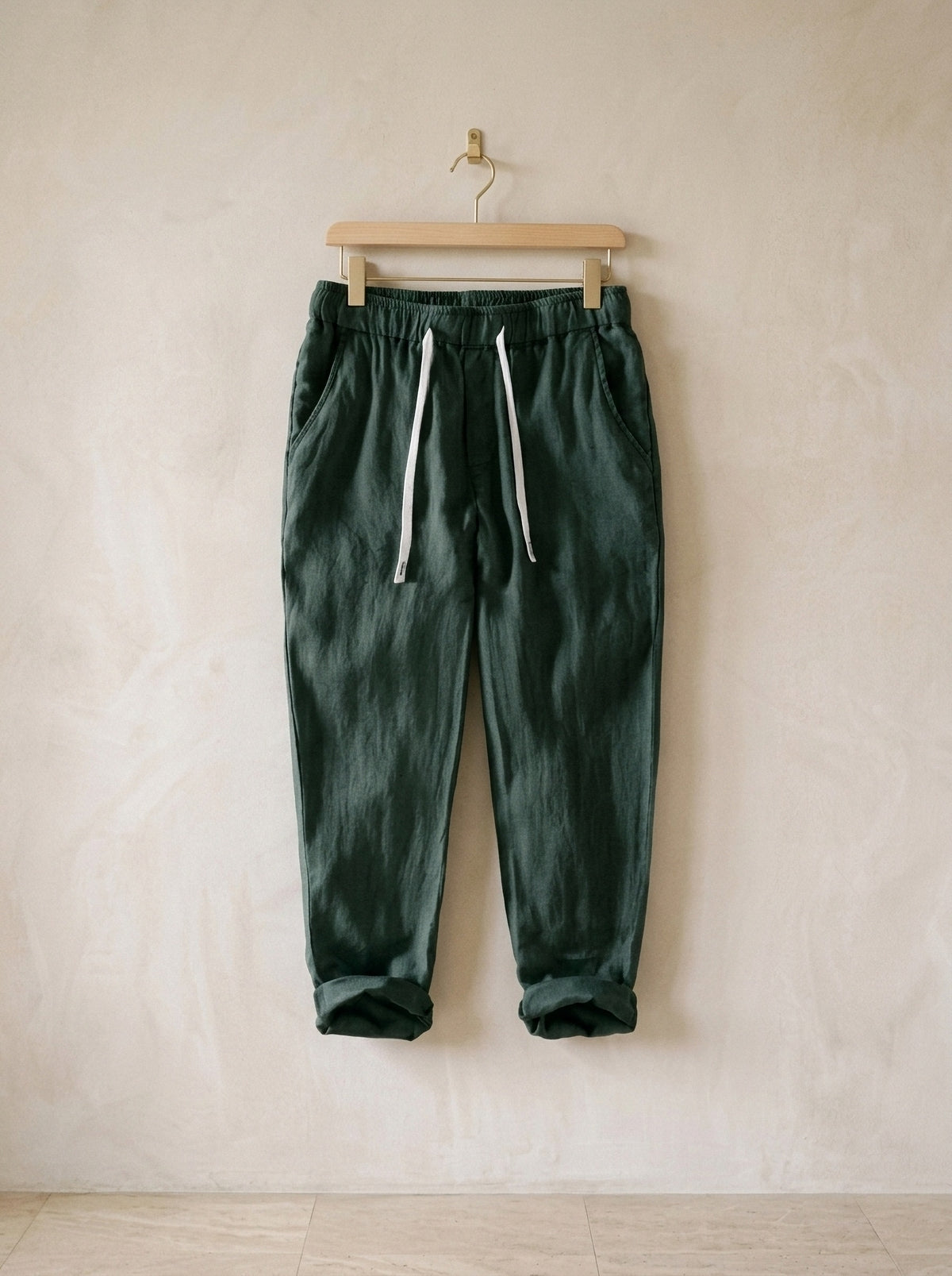 Verde | Calça de linho Kutná Hora verde – peça sozinha, foto de produto