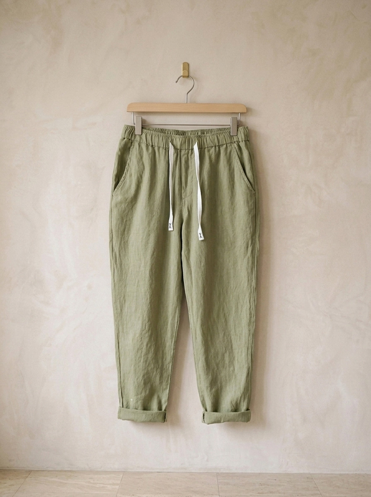 Verde-claro | Calça de linho Kutná Hora verde-claro – peça sozinha, foto de produto