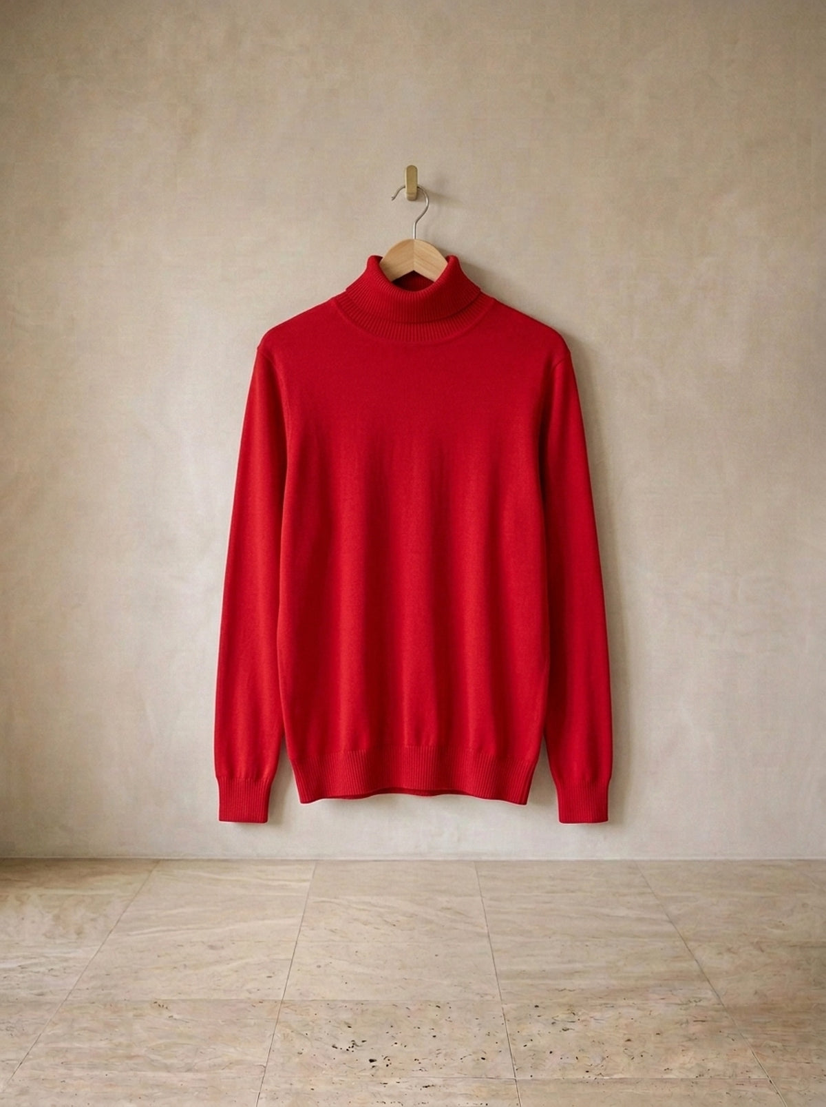 Vermelho | Suéter gola alta Les Diablerets vermelho – peça sozinha, foto de produto