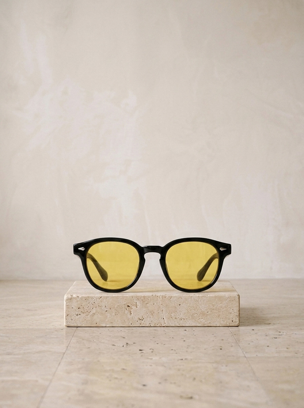 Preto/Amarelo | Óculos de sol Levanto preto/amarelo – peça sozinha, foto de produto