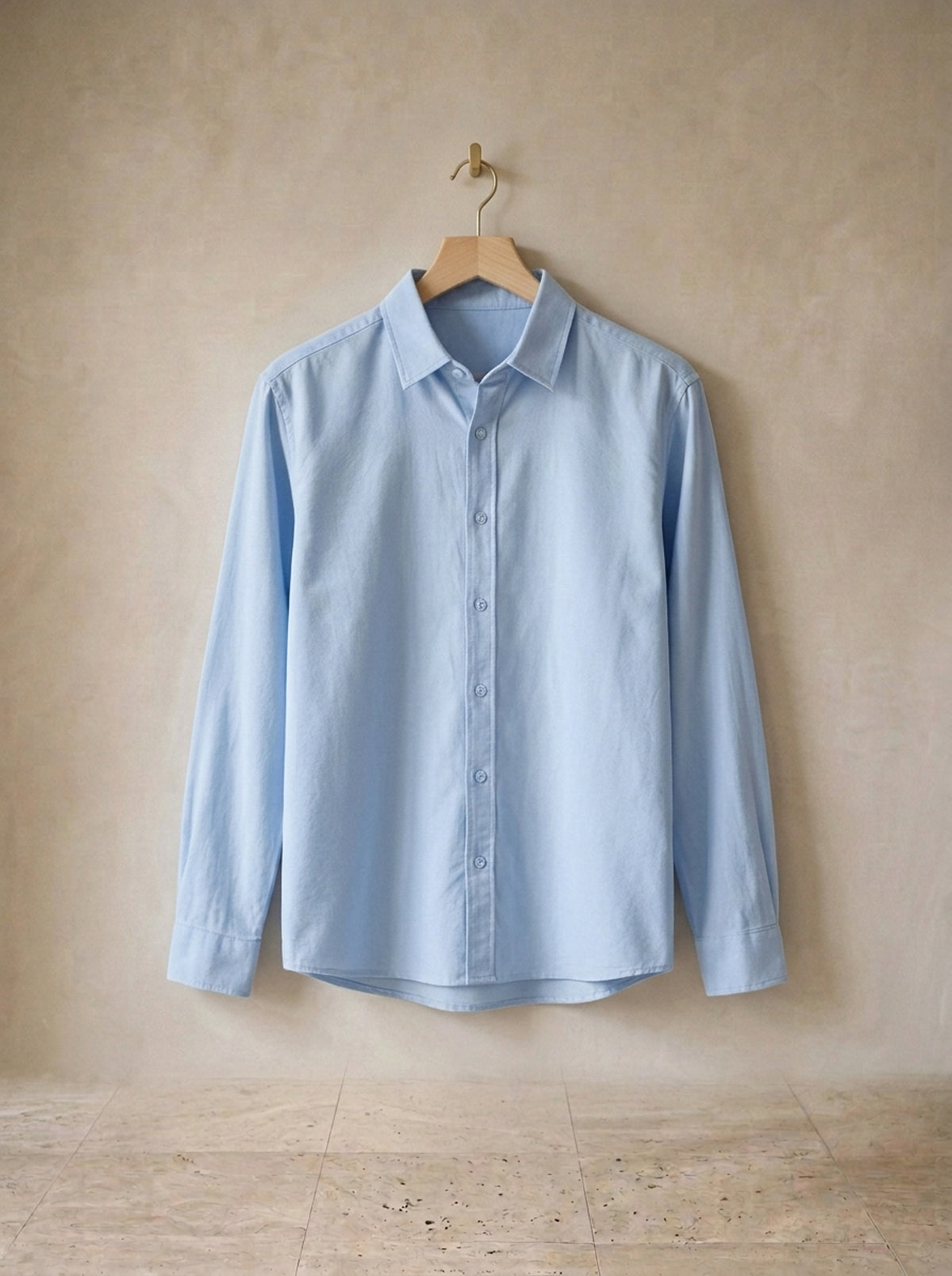 Azul | Camisa oxford slim Limoges azul – peça sozinha, foto de produto