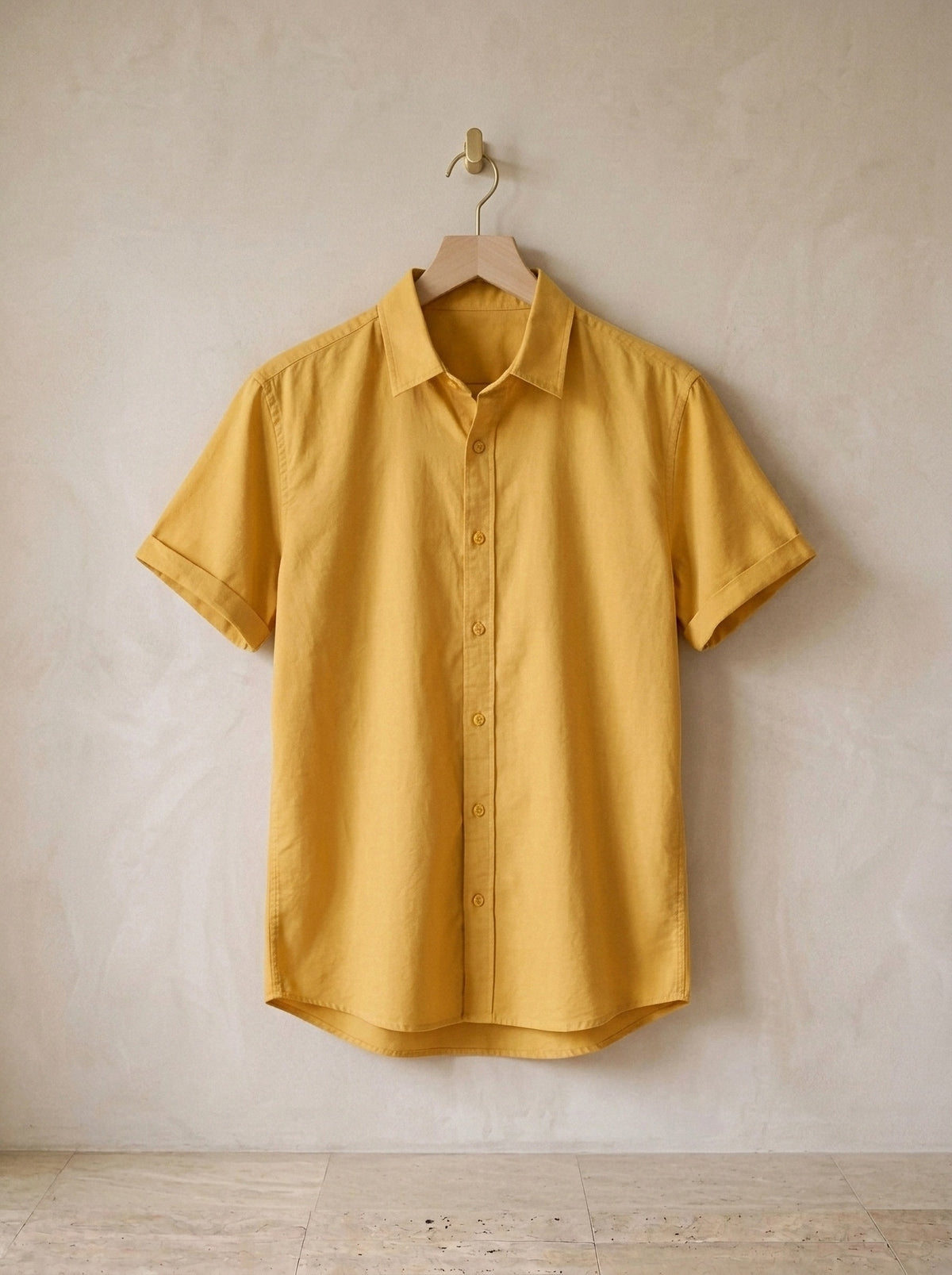 Amarelo | Camisa social slim Linz amarelo – peça sozinha, foto de produto