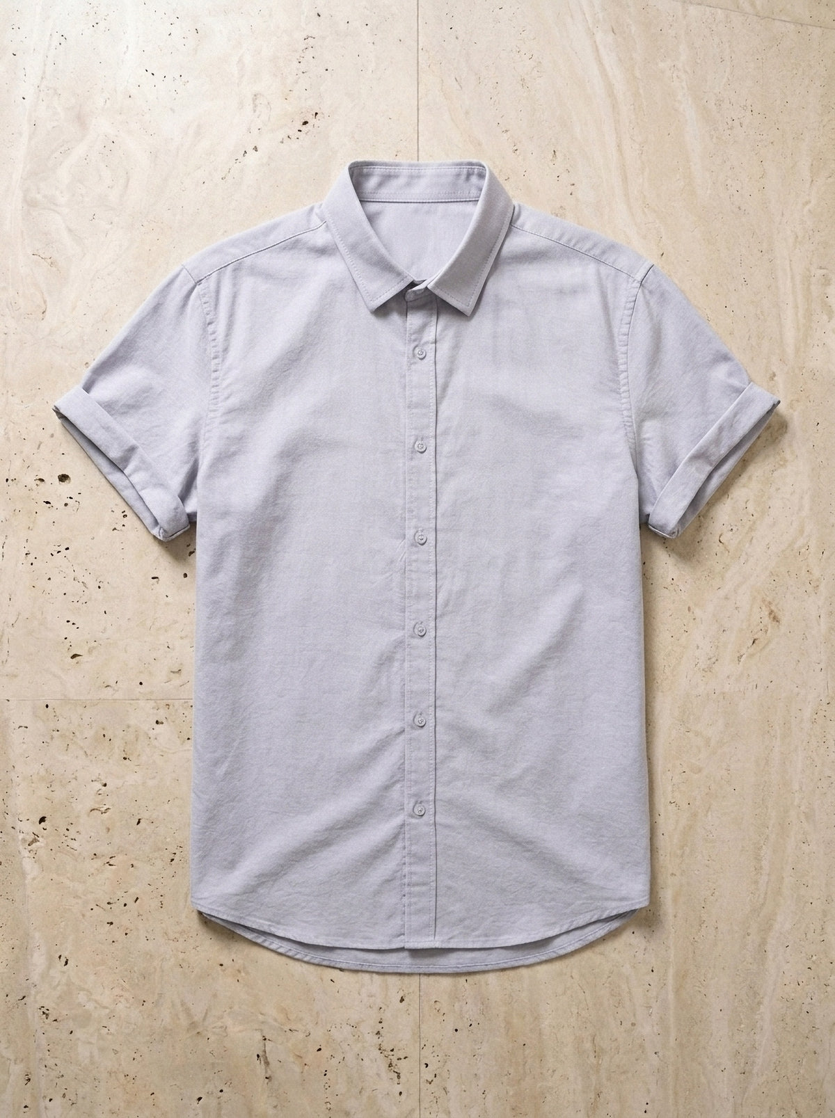 Cinza | Camisa social slim Linz cinza – peça sozinha vista de cima