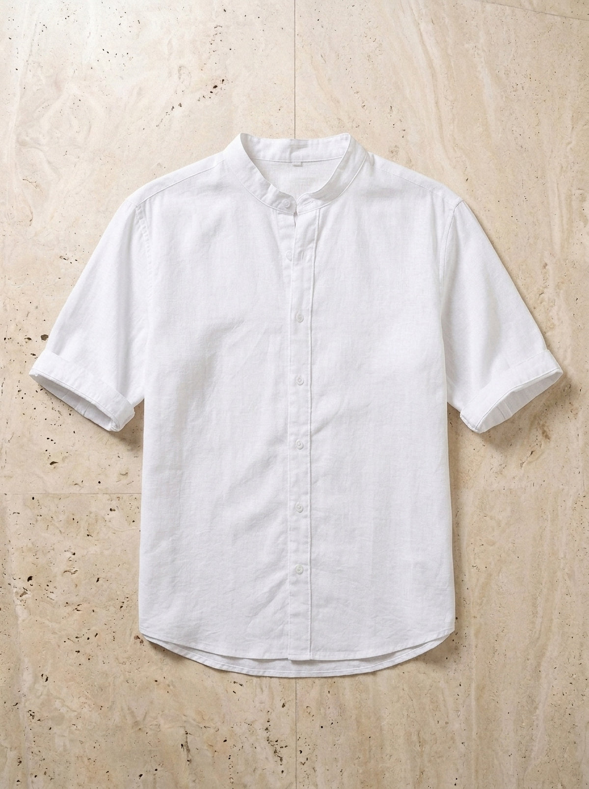 Branco | Camisa social slim Lucerna branco – peça sozinha vista de cima