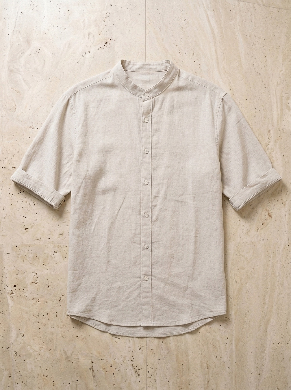 Caqui | Camisa social slim Lucerna caqui – peça sozinha vista de cima
