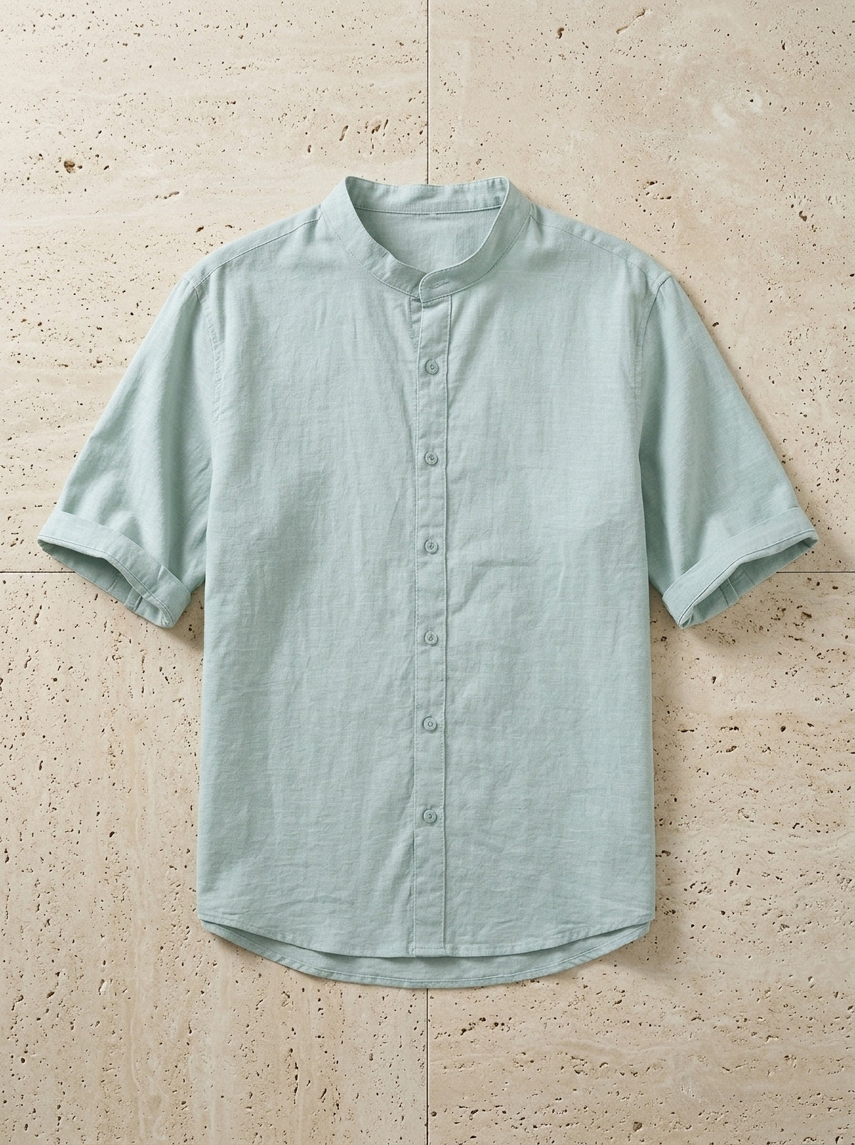 Verde-claro | Camisa social slim Lucerna verde-claro – peça sozinha vista de cima