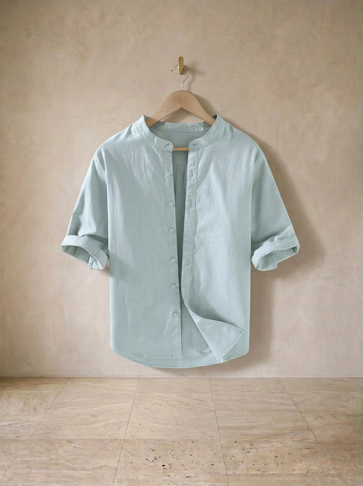 Verde-claro | Camisa social slim Lucerna verde-claro – peça sozinha, foto de produto