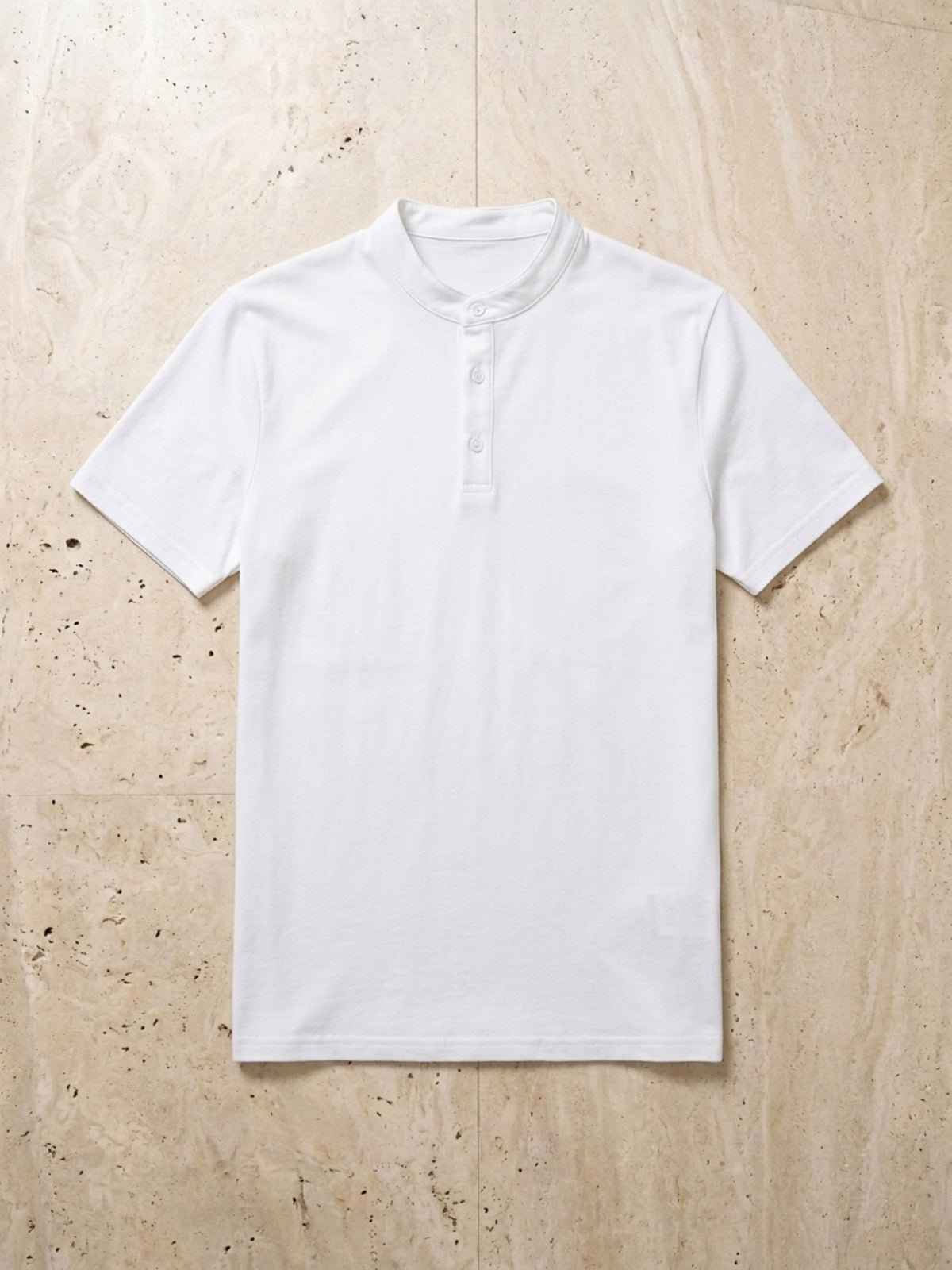 Branco | Camisa polo de algodão slim Sartong Lugano branco – peça sozinha vista de cima