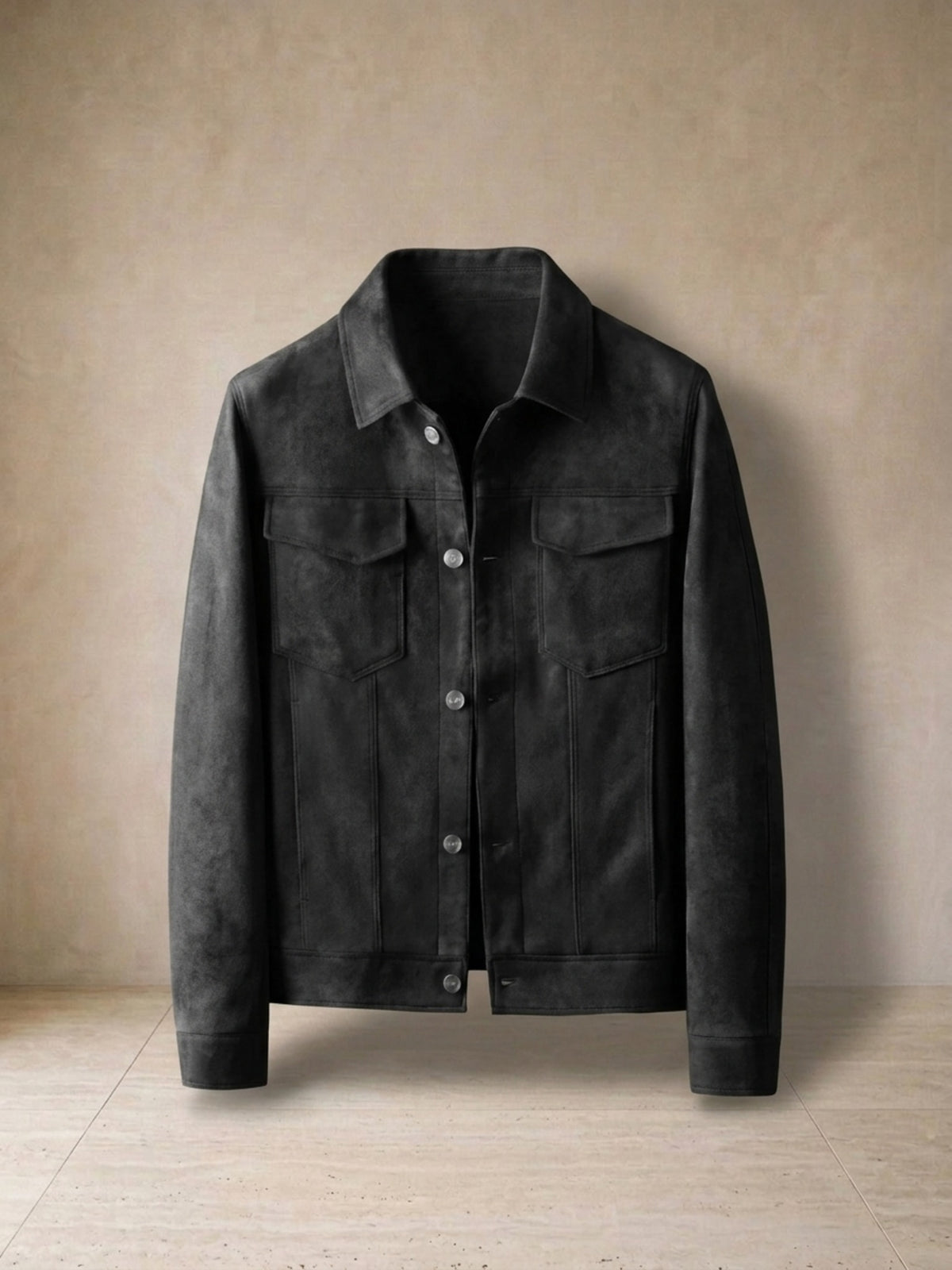 Preto | Jaqueta de camurça Sartong Luxemburgo preto – peça sozinha, foto de produto