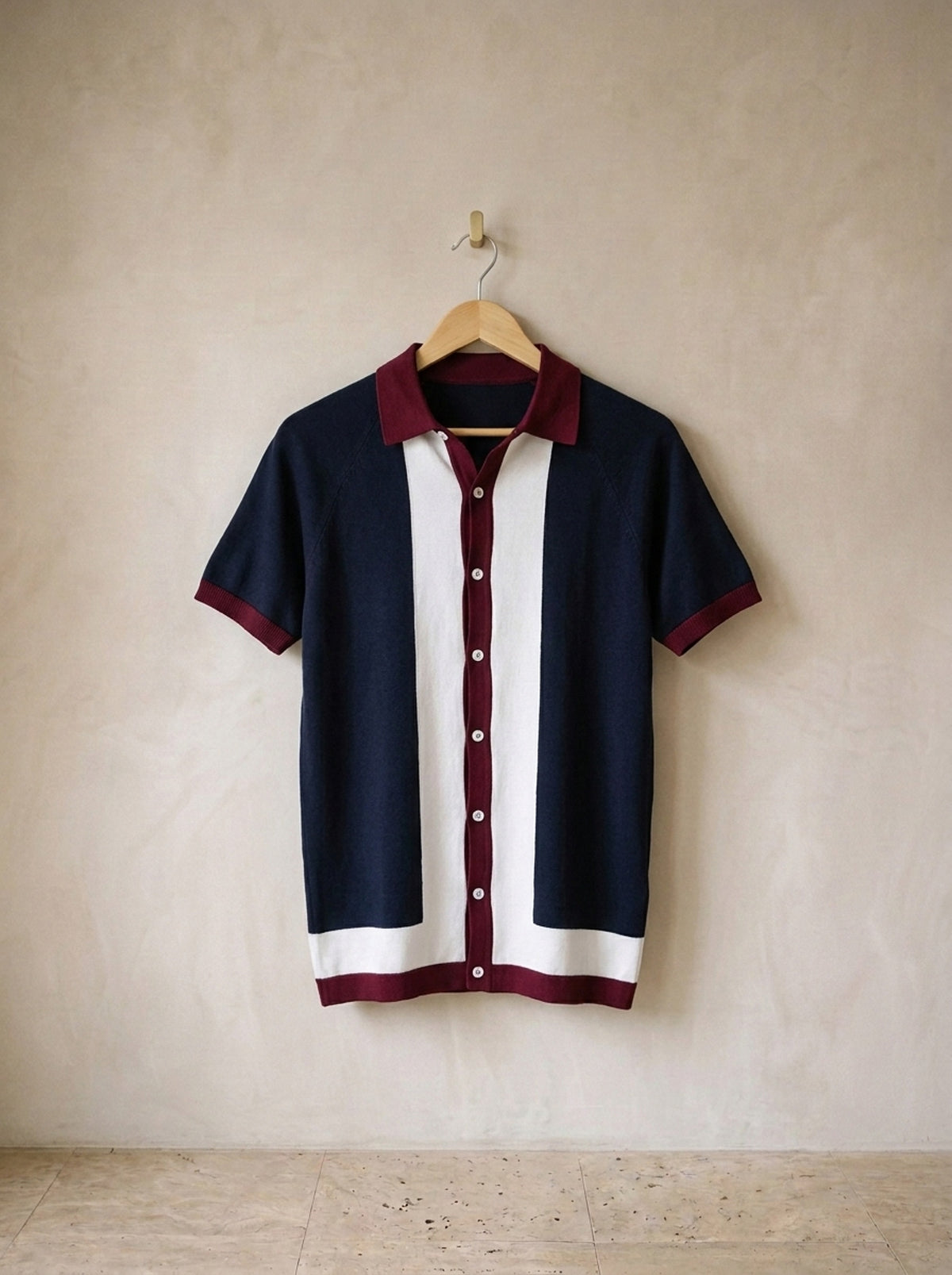 Camisa de tricô retrô Maddalena – peça sozinha, foto de produto