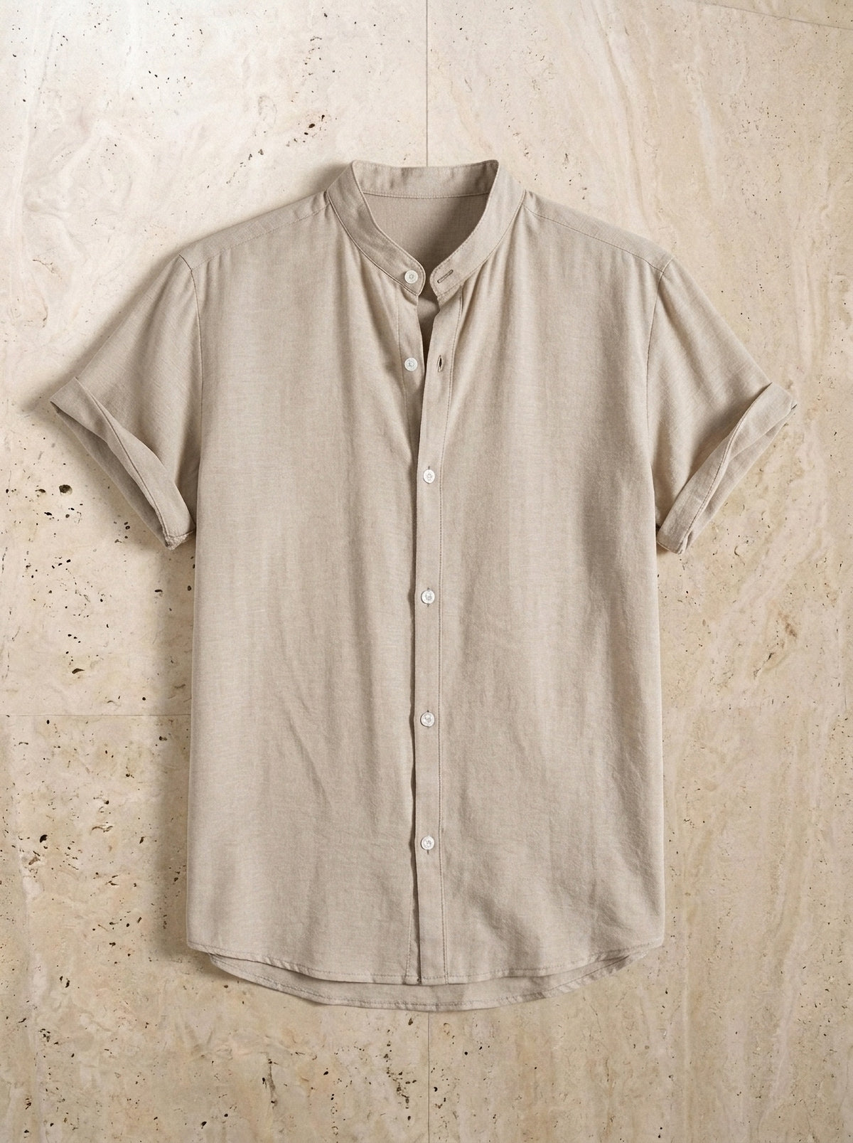 Caqui | Camisa social slim Malmö caqui – peça sozinha vista de cima