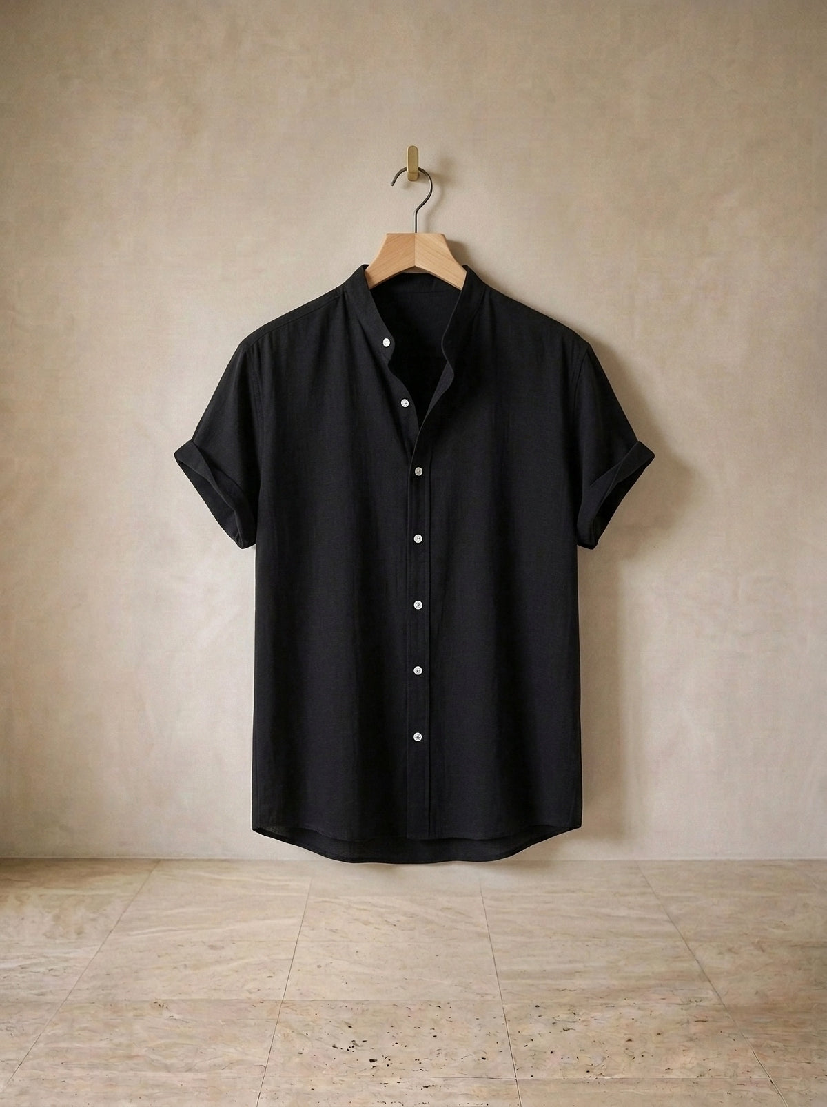 Preto | Camisa social slim Malmö preto – peça sozinha, foto de produto