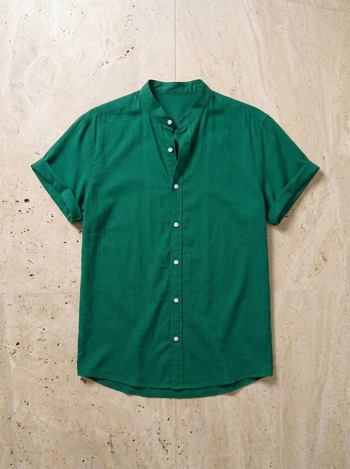 Verde | Camisa social slim Malmö verde – peça sozinha vista de cima