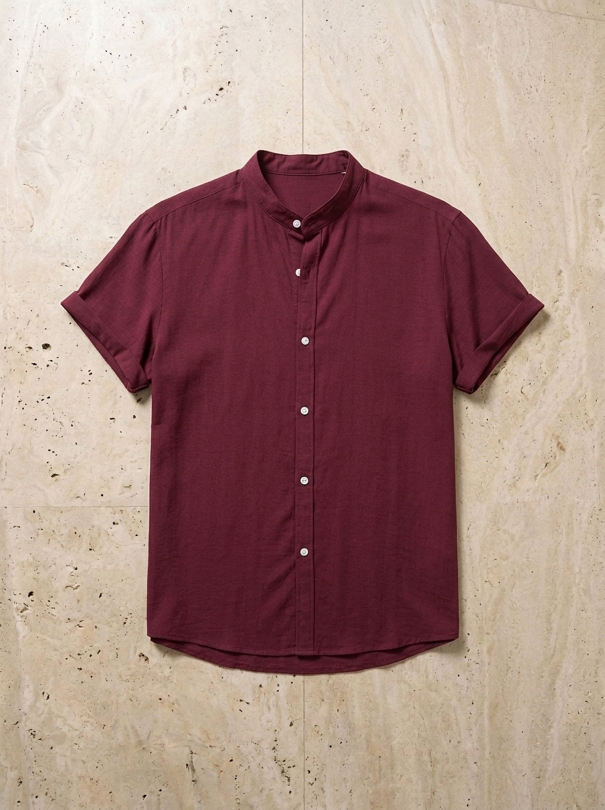 Vinho | Camisa social slim Malmö vinho – peça sozinha vista de cima