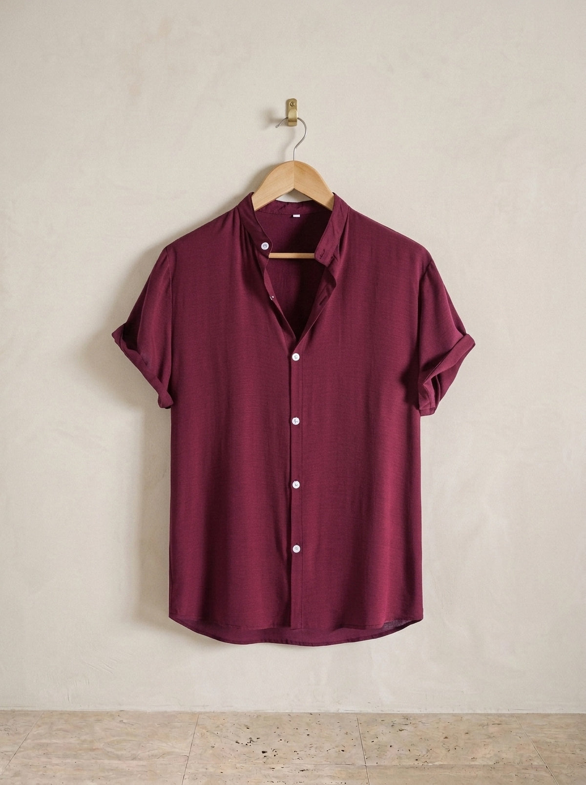Vinho | Camisa social slim Malmö vinho – peça sozinha, foto de produto