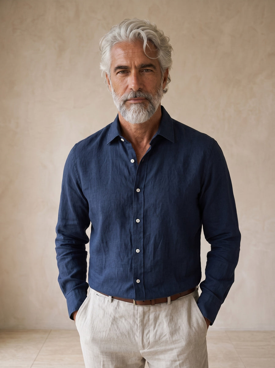 Camisa Social de Linho Slim Marselha