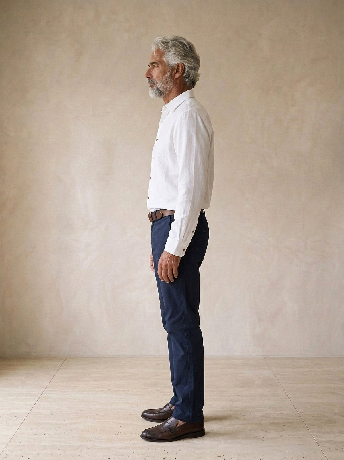 Branco | Camisa social Ménerbes branco – vista de perfil