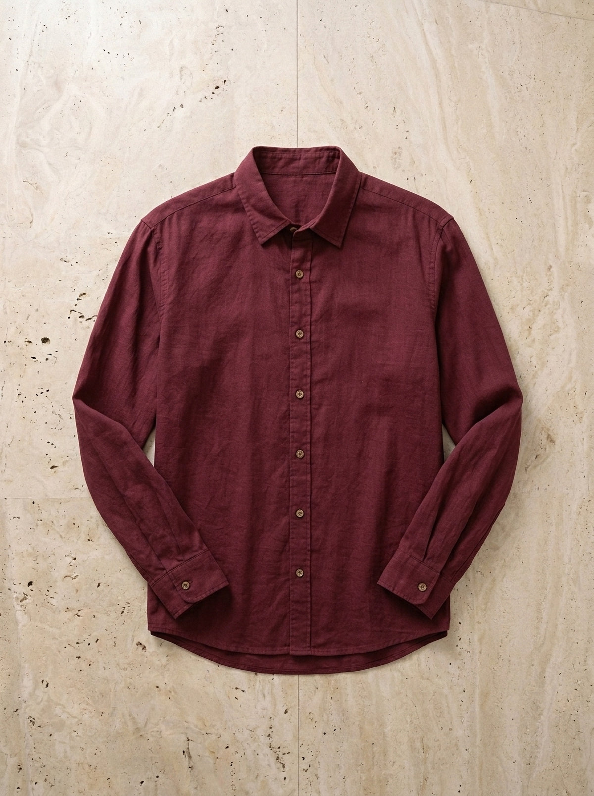 Vinho | Camisa social Ménerbes vinho – peça sozinha vista de cima