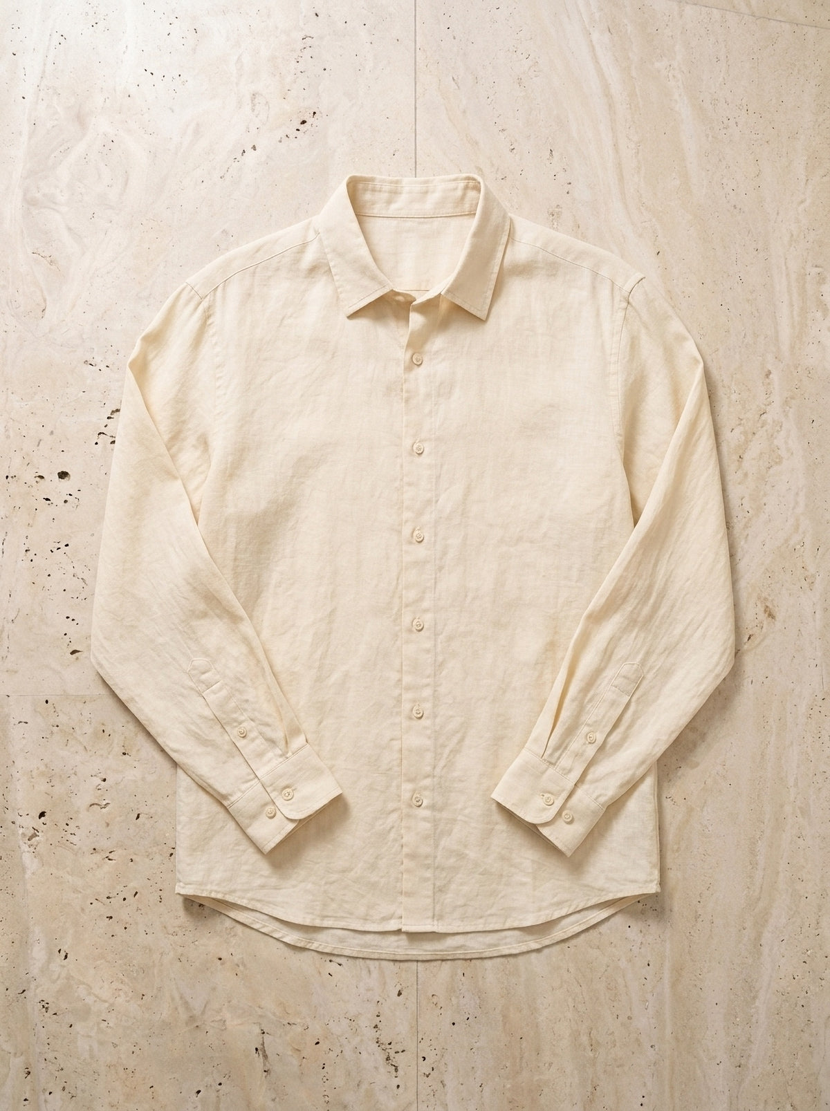 Damasco | Camisa de linho Mijas damasco – peça sozinha vista de cima