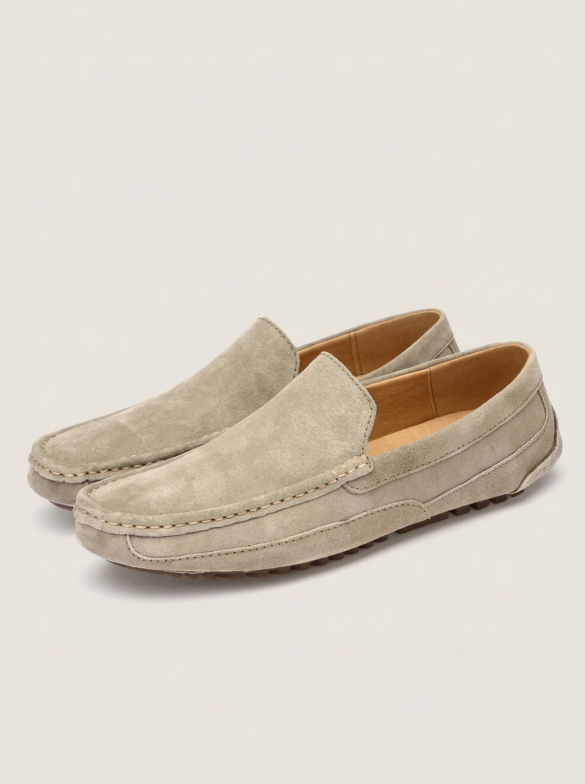 Cáqui | Mocassim de camurça Monemvasia cáqui – foto de produto