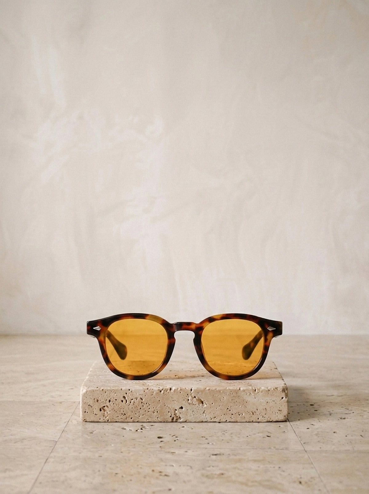Leopardo/Laranja | Óculos de sol de acetato Niš leopardo/laranja – peça sozinha, foto de produto