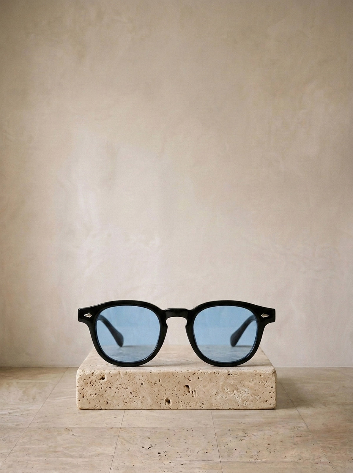 Preto/Azul | Óculos de sol de acetato Niš preto/azul – peça sozinha, foto de produto