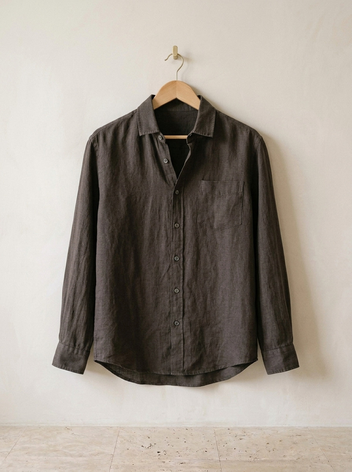 Cinza-escuro | Camisa social slim Nottingham cinza-escuro – peça sozinha, foto de produto