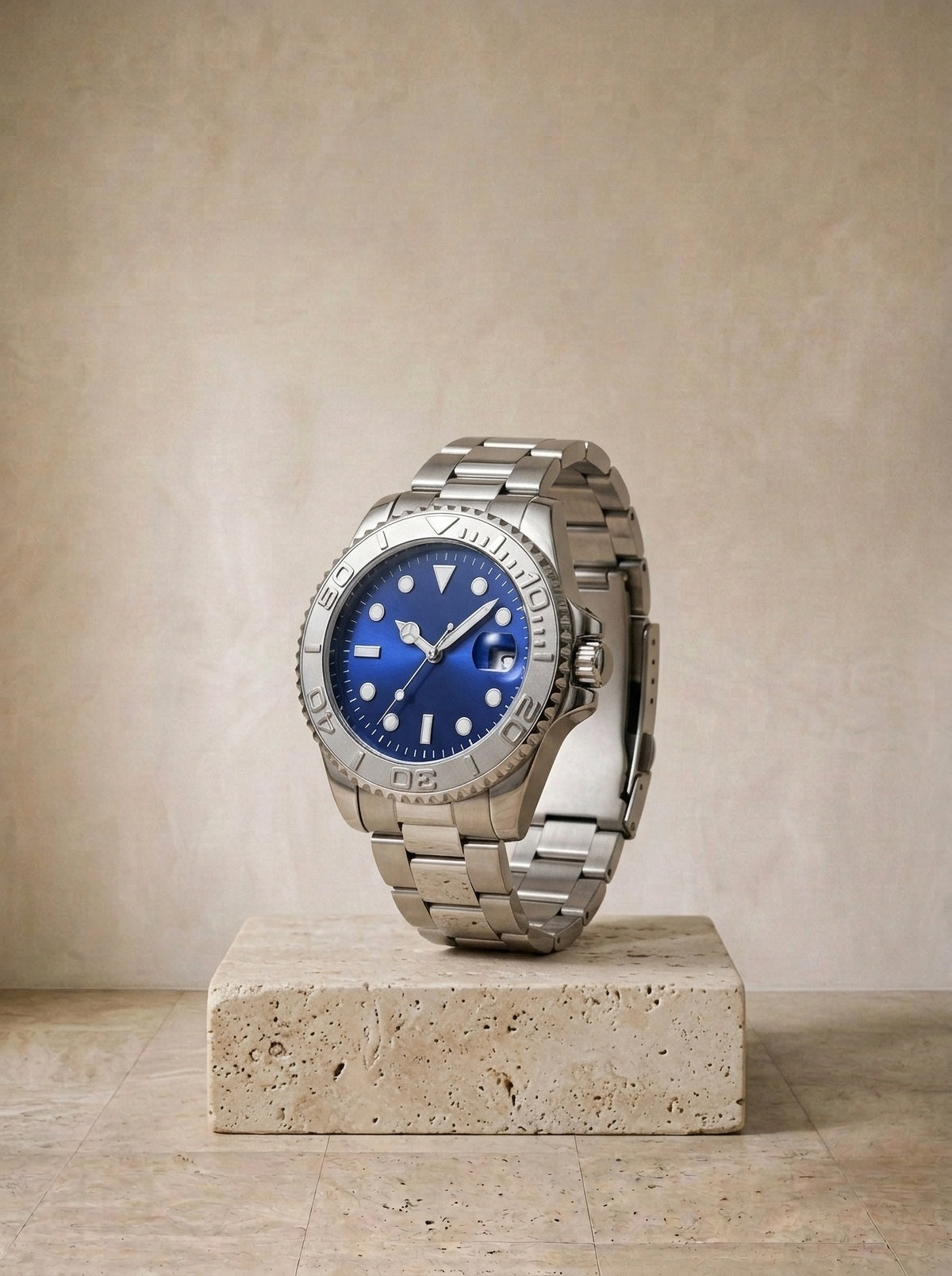 Azul | Relógio de aço Novara azul – peça sozinha, foto de produto