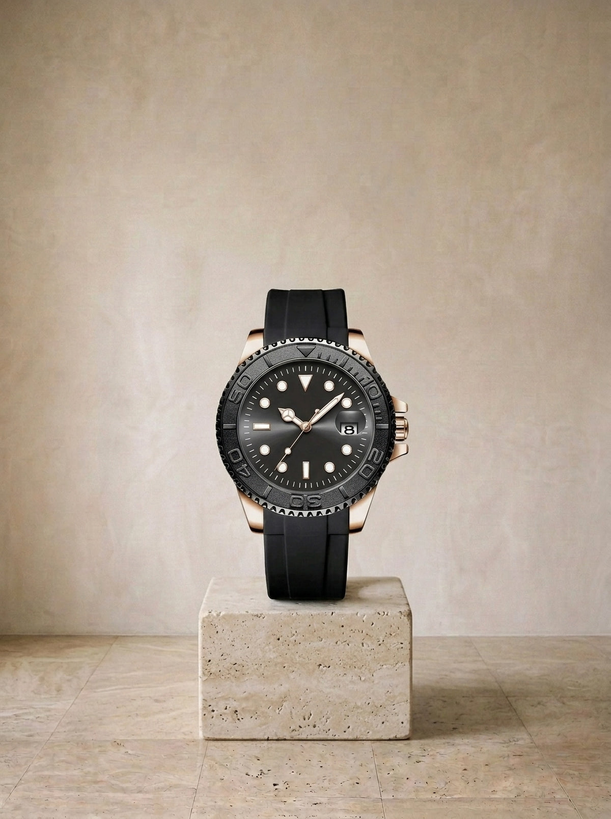 Preto | Relógio de aço Novara preto – peça sozinha, foto de produto