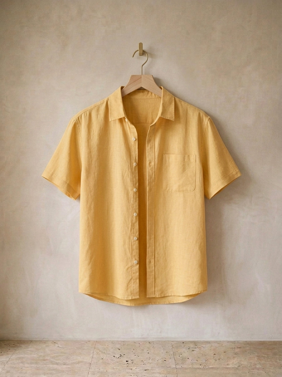 Amarelo | Camisa social slim Óbidos amarelo – peça sozinha, foto de produto