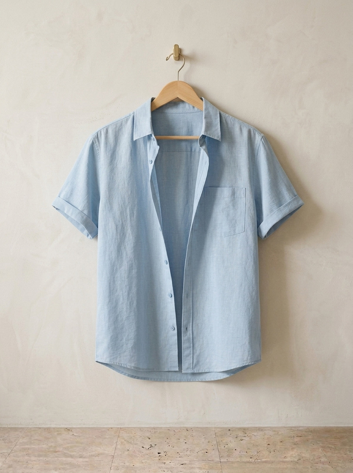 Azul-claro | Camisa social slim Óbidos azul-claro – peça sozinha, foto de produto