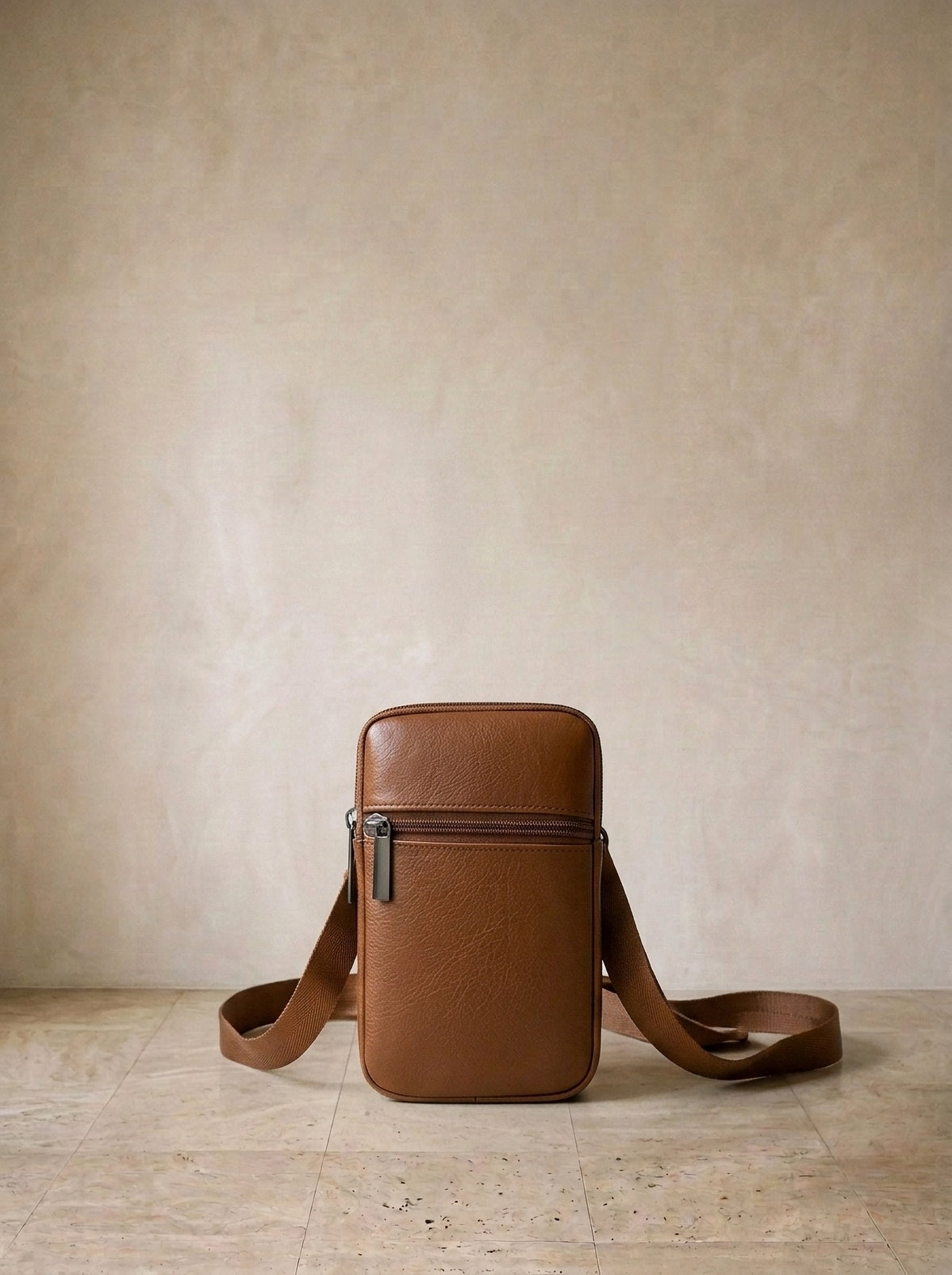 Marrom | Bolsa de ombro de couro Orte marrom – bolsa sozinha, foto de produto