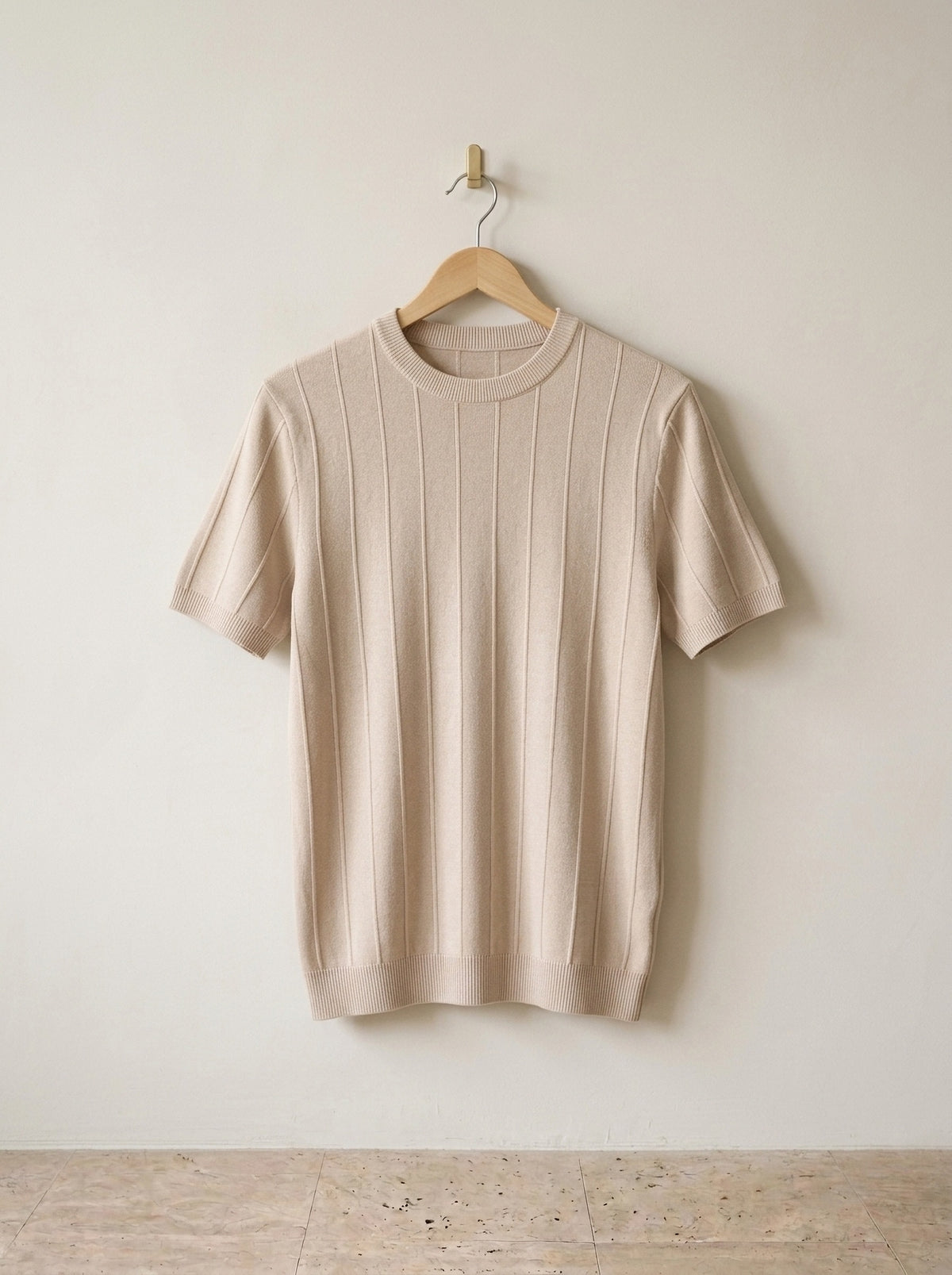 Caqui | Camiseta de tricô Otranto caqui – peça sozinha, foto de produto