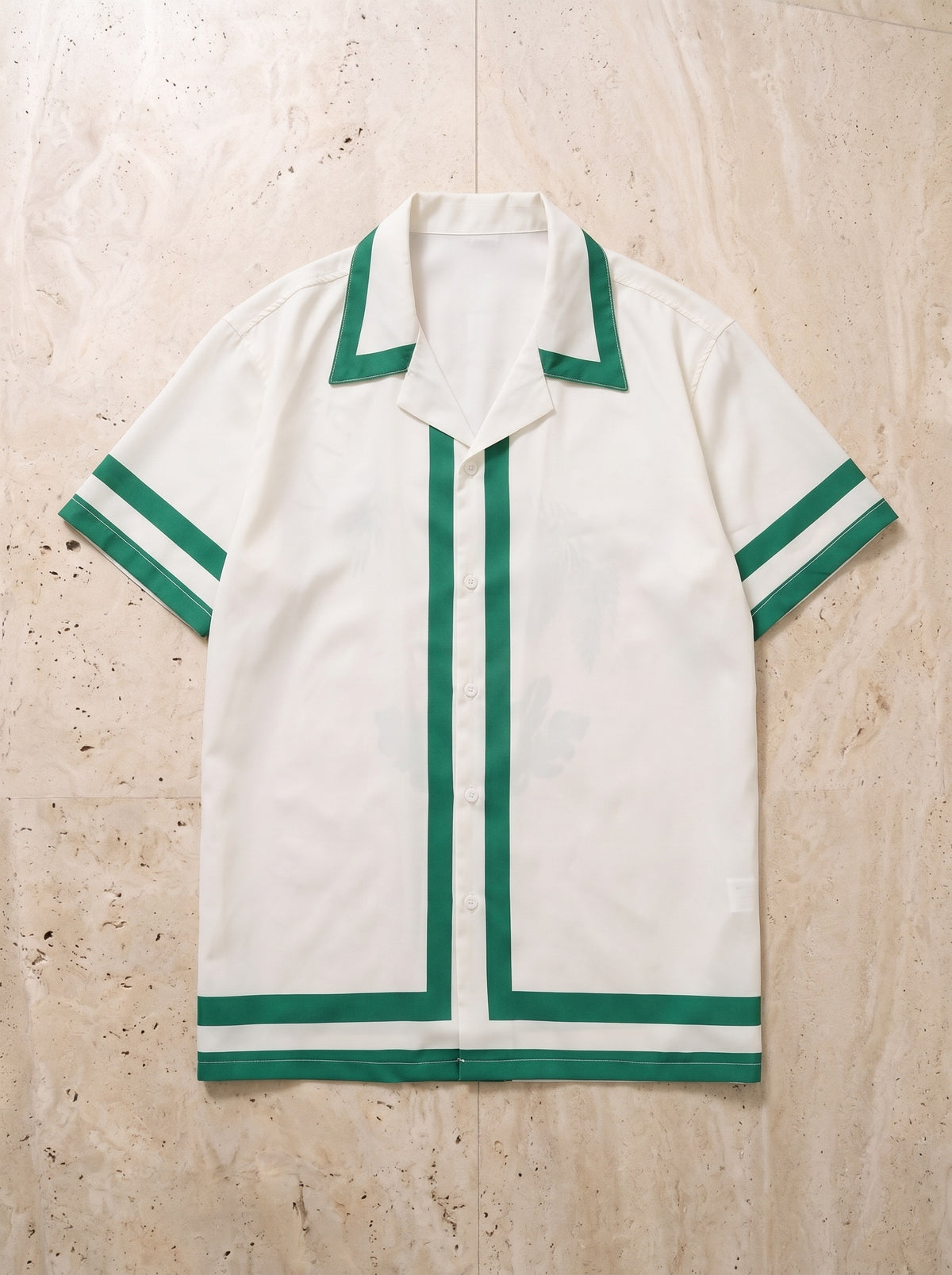 Verde | Camisa com faixas de contraste Oviedo verde – peça sozinha vista de cima