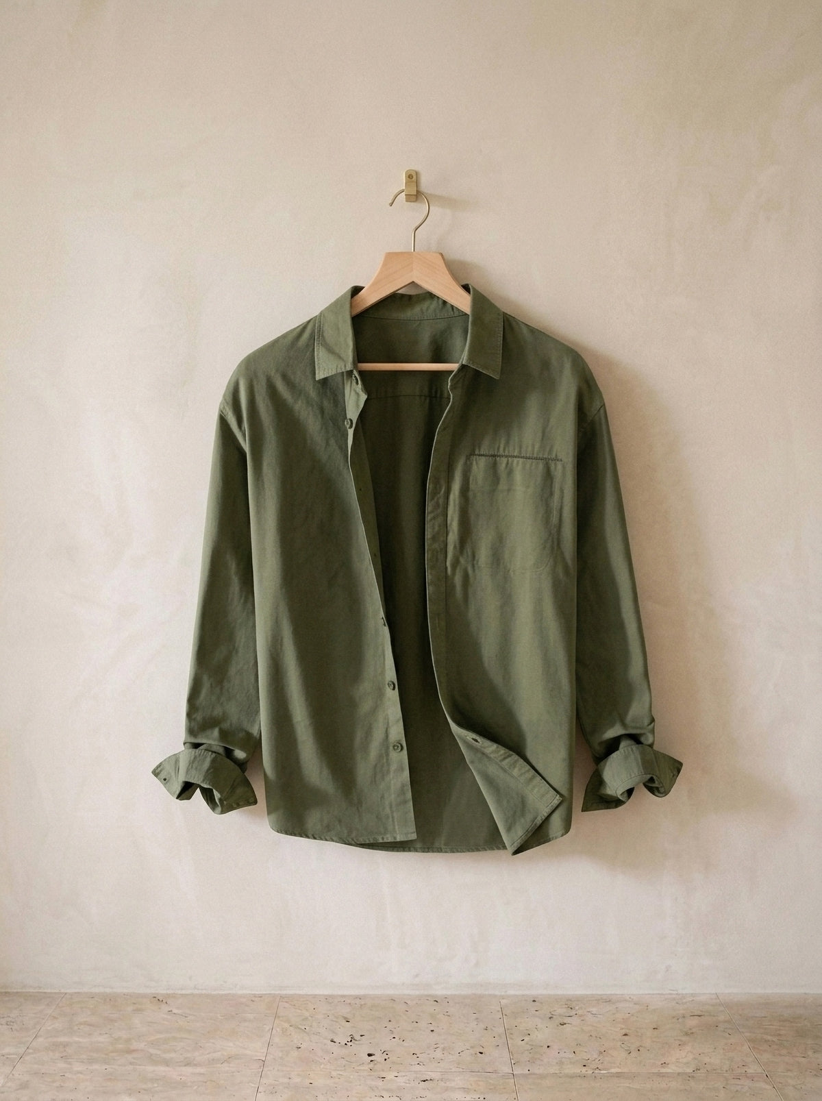 Verde | Camisa de algodão Padova verde – peça sozinha, foto de produto