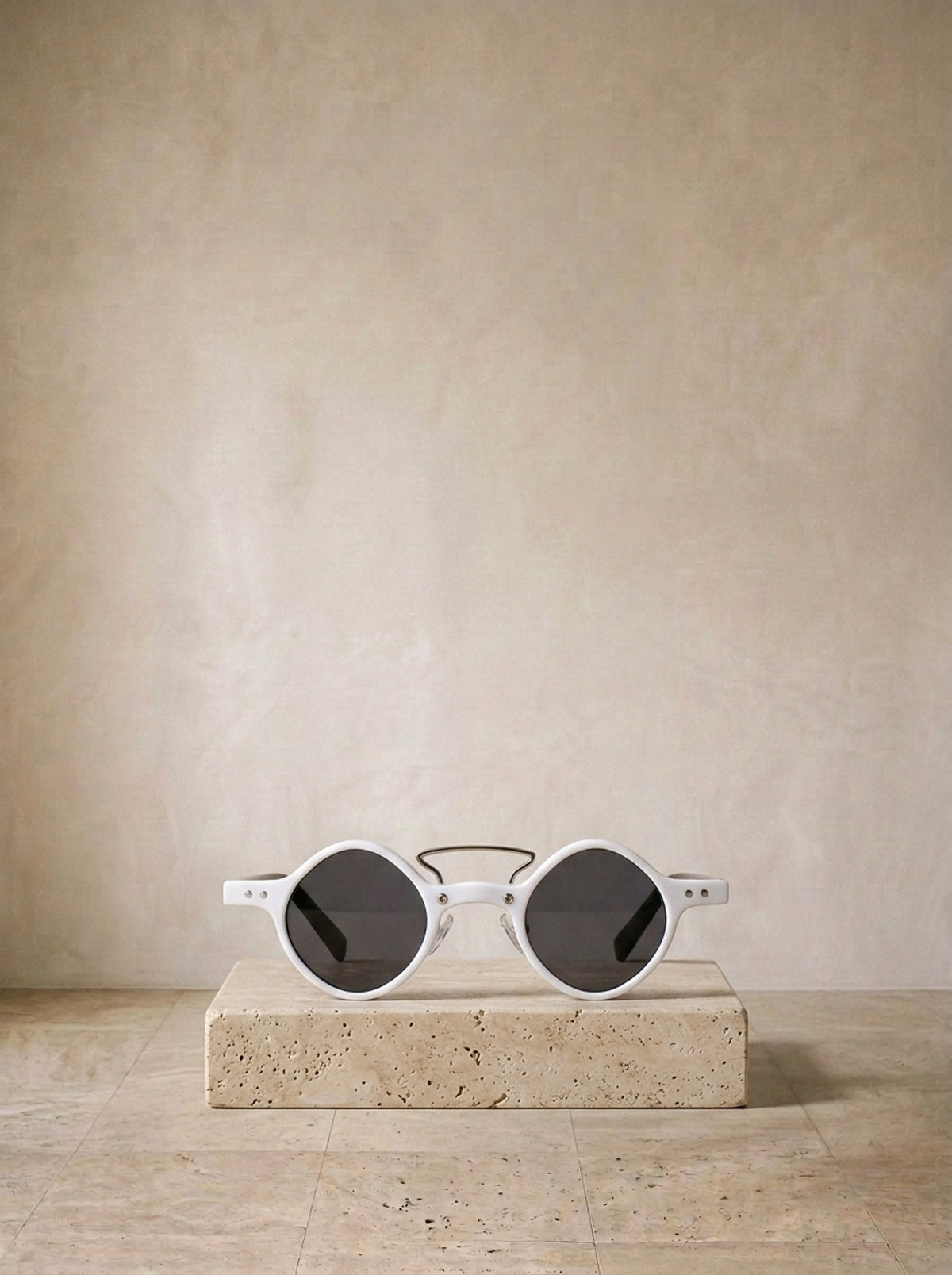 Branco/Preto | Óculos de sol polarizado Palmanova branco/preto – peça sozinha, foto de produto
