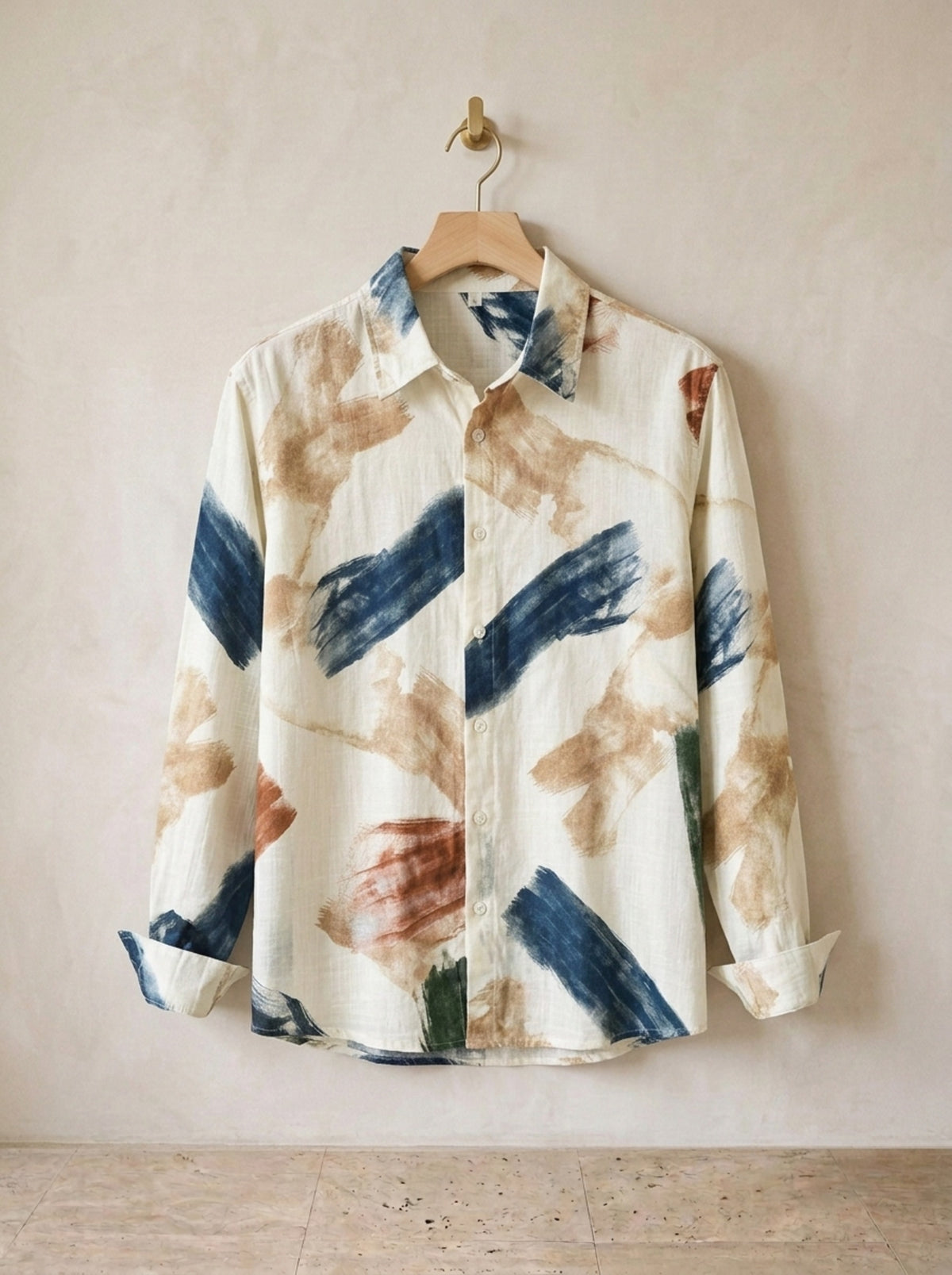Camisa estampa de pinceladas Paris – peça sozinha, foto de produto