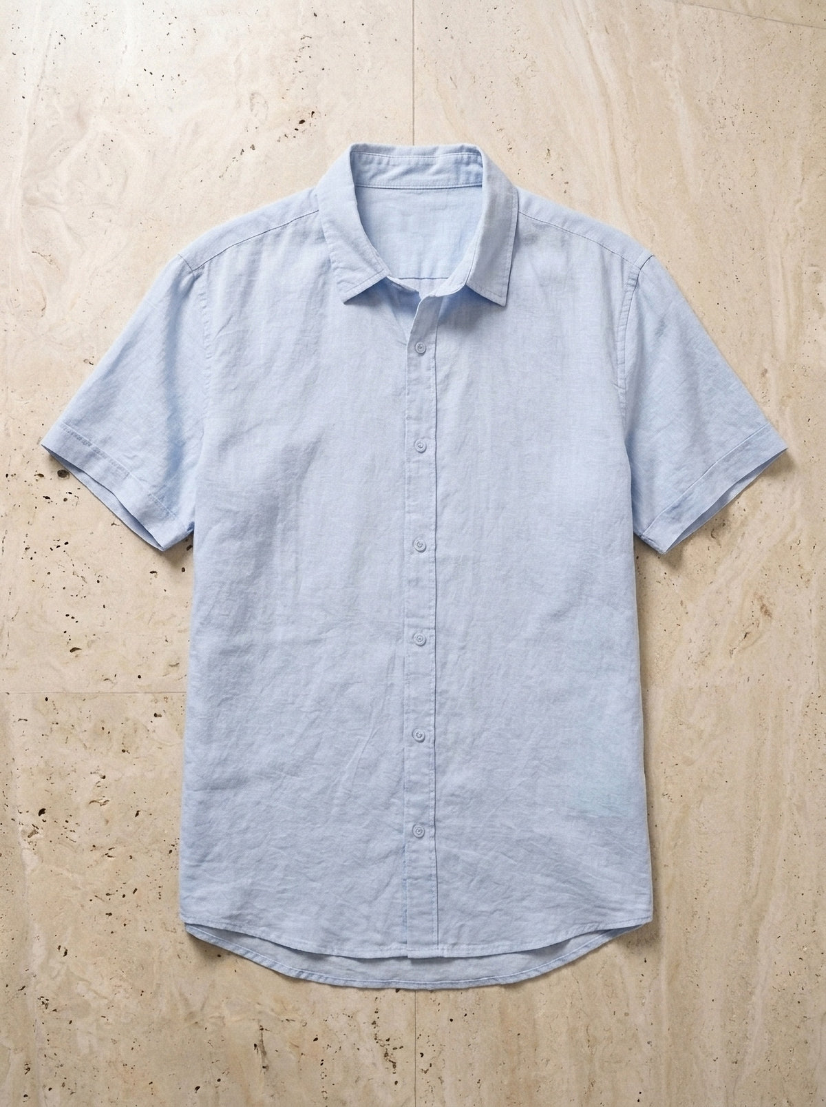 Azul-claro | Camisa social slim Parisot azul-claro – peça sozinha vista de cima