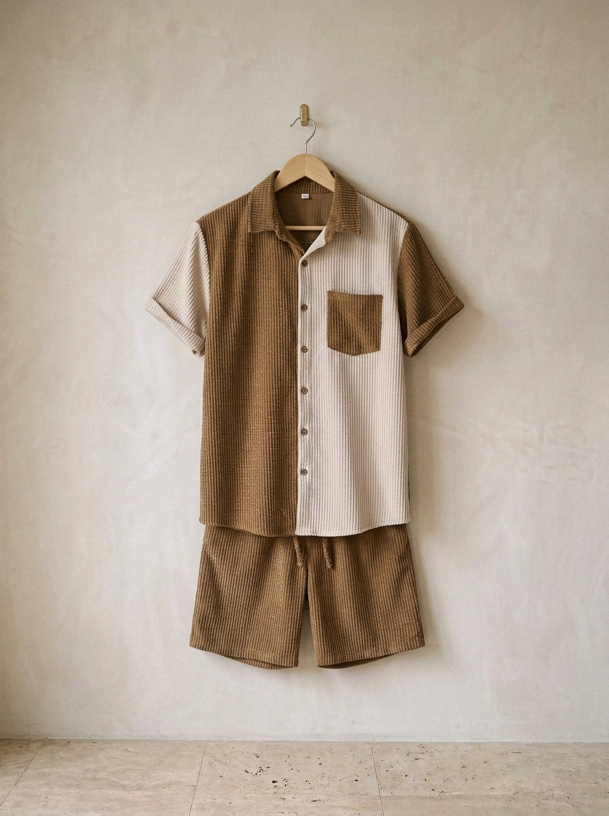 Conjunto social Pavia marrom – peça sozinha, foto de produto