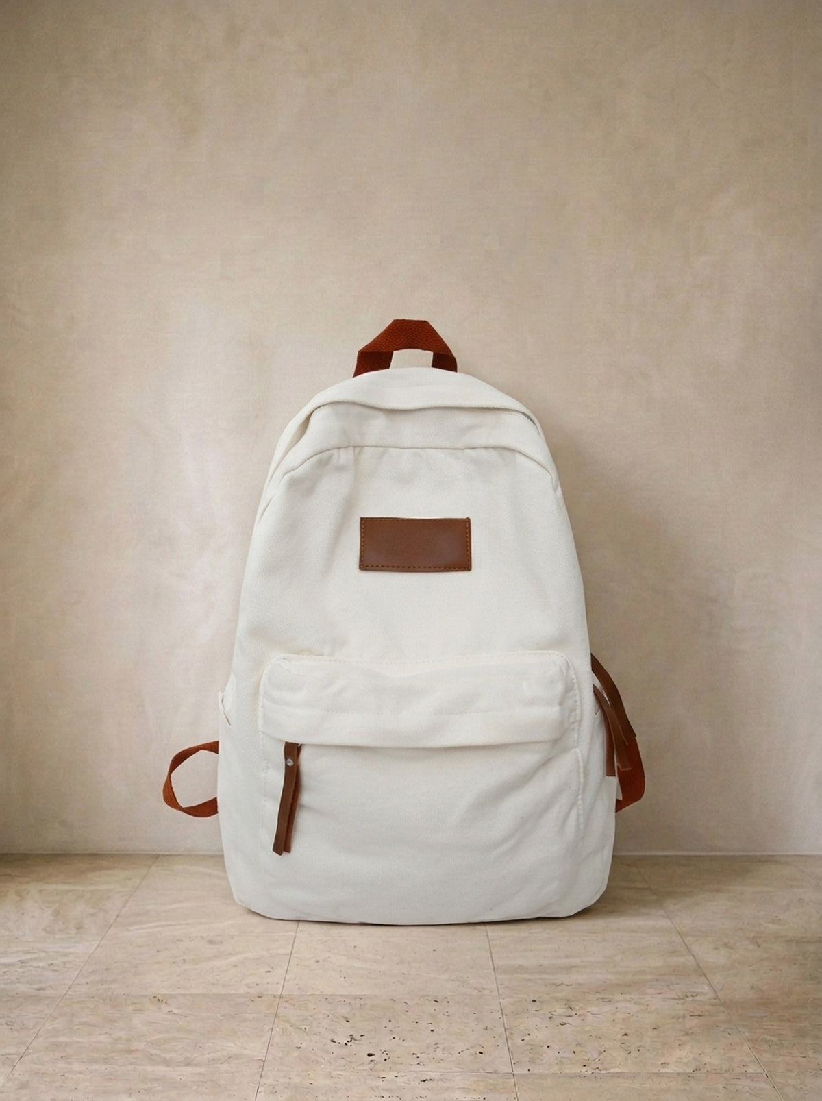 Branco | Mochila de nylon Peja branco – mochila sozinha, foto de produto